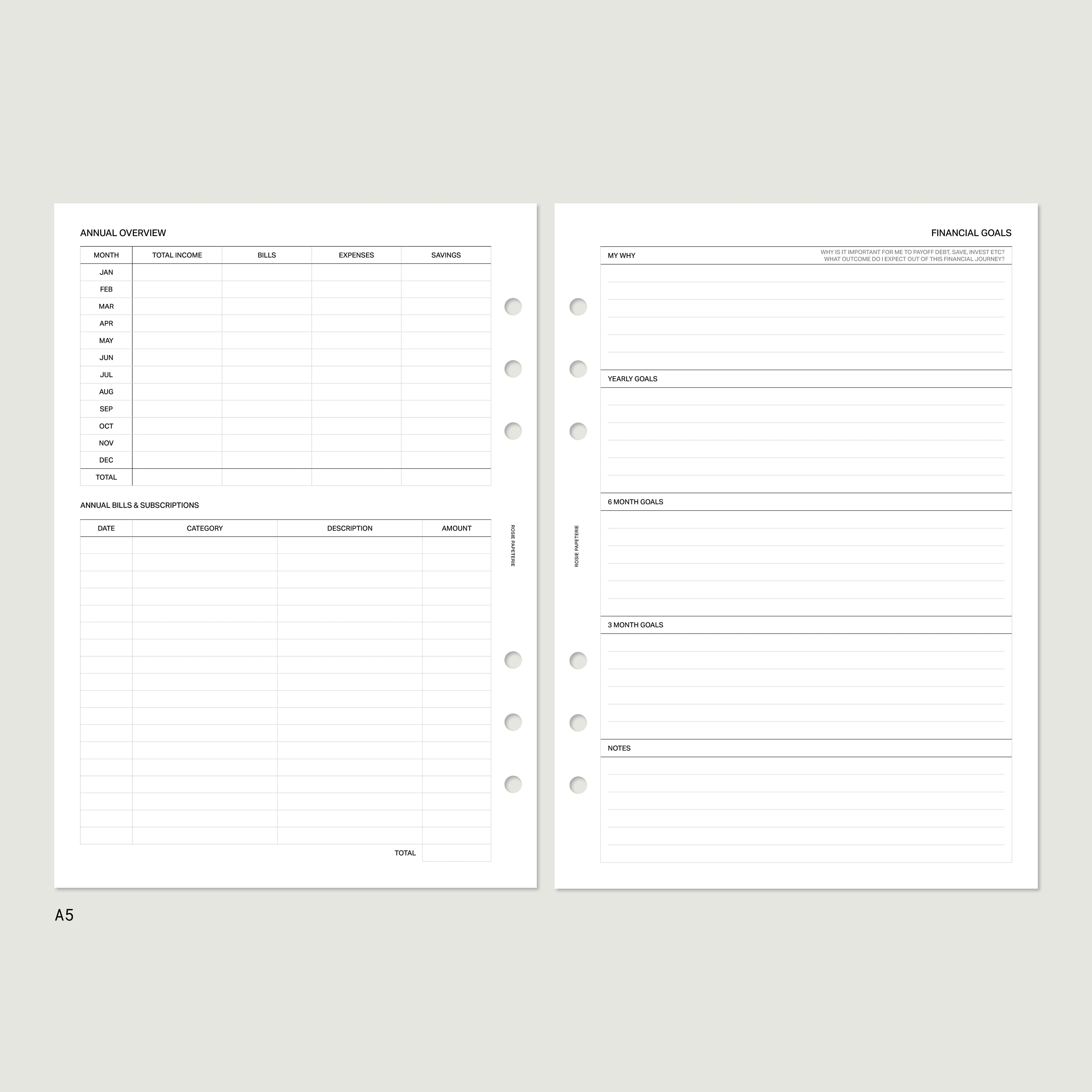 Undated Finance Bundle - PDF