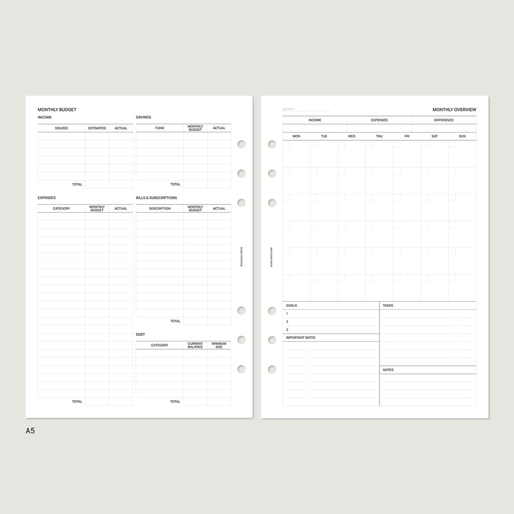 Undated Finance Bundle - PDF