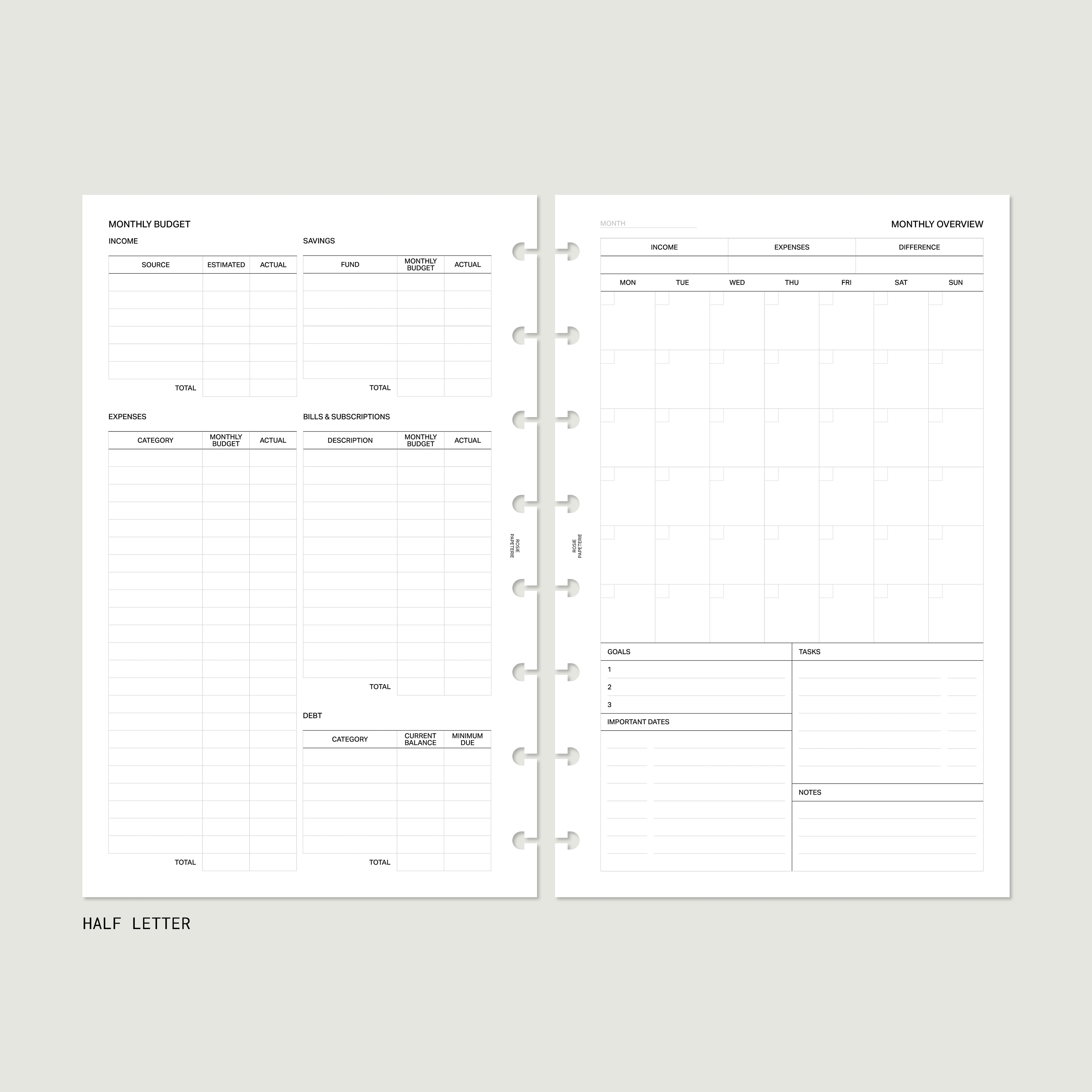 Undated Finance Bundle - PDF