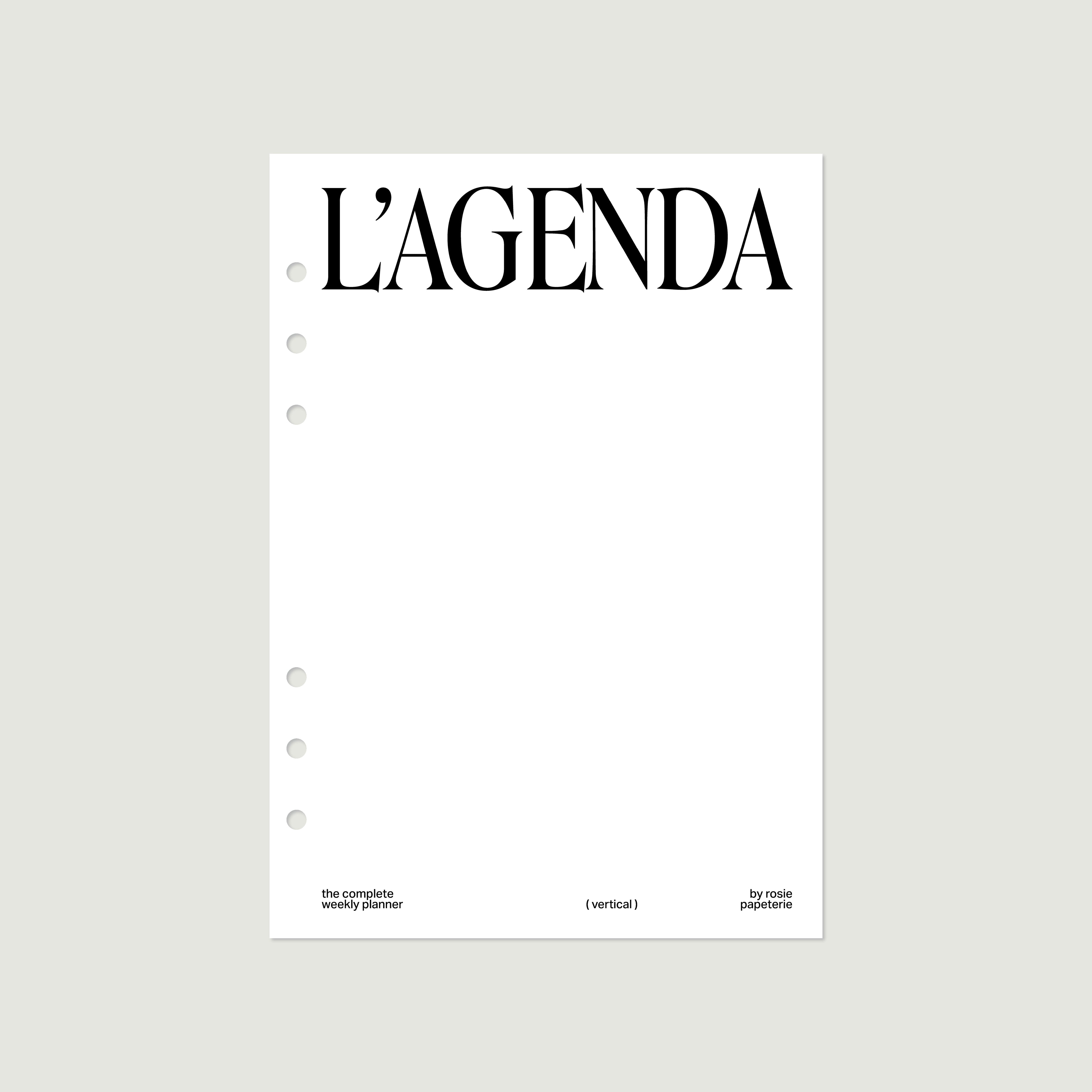 l'Agenda Undated : The Complete Planner Insert