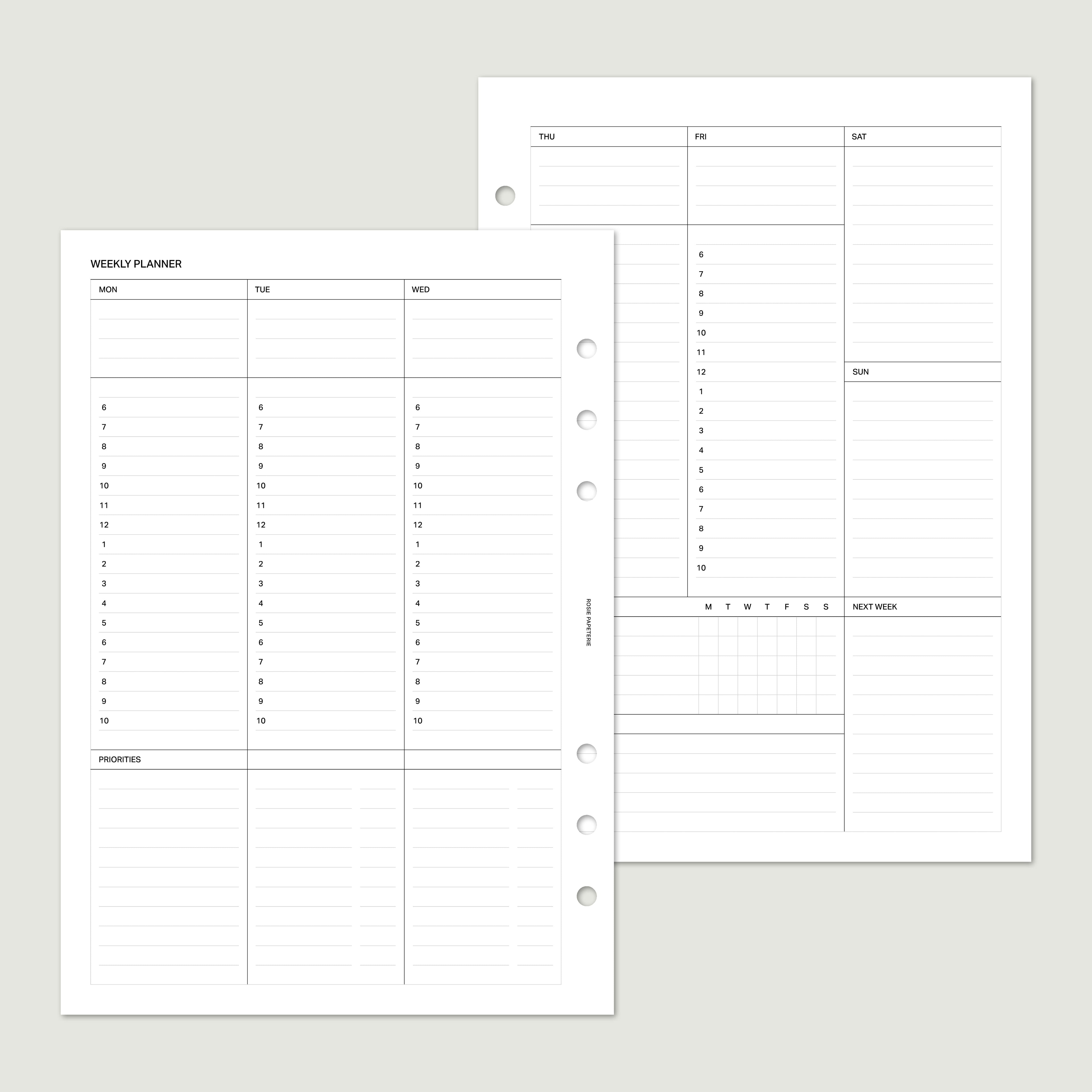 Sans date Hebdomadaire Horaire