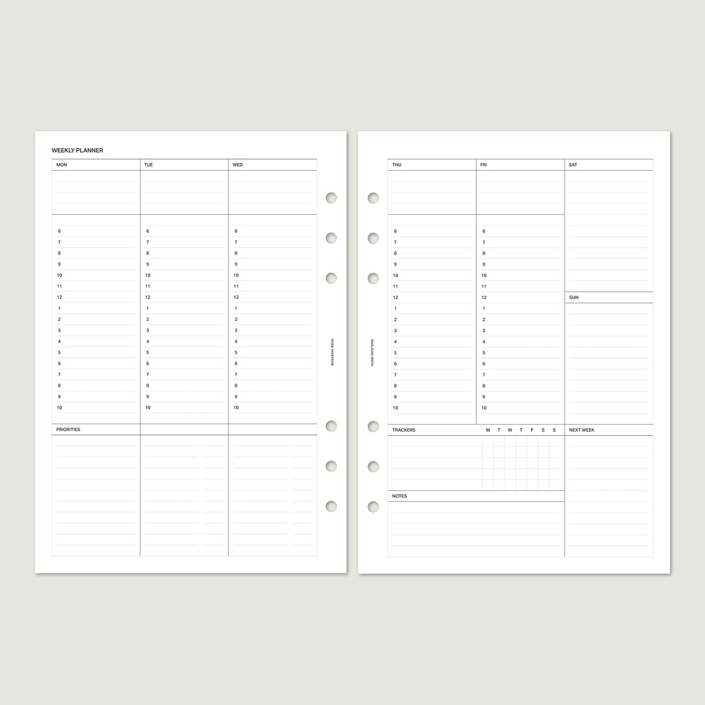 Sans date Hebdomadaire Horaire