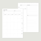 Undated Month on 2 Pages - PDF