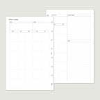 Undated Month on 2 Pages - PDF