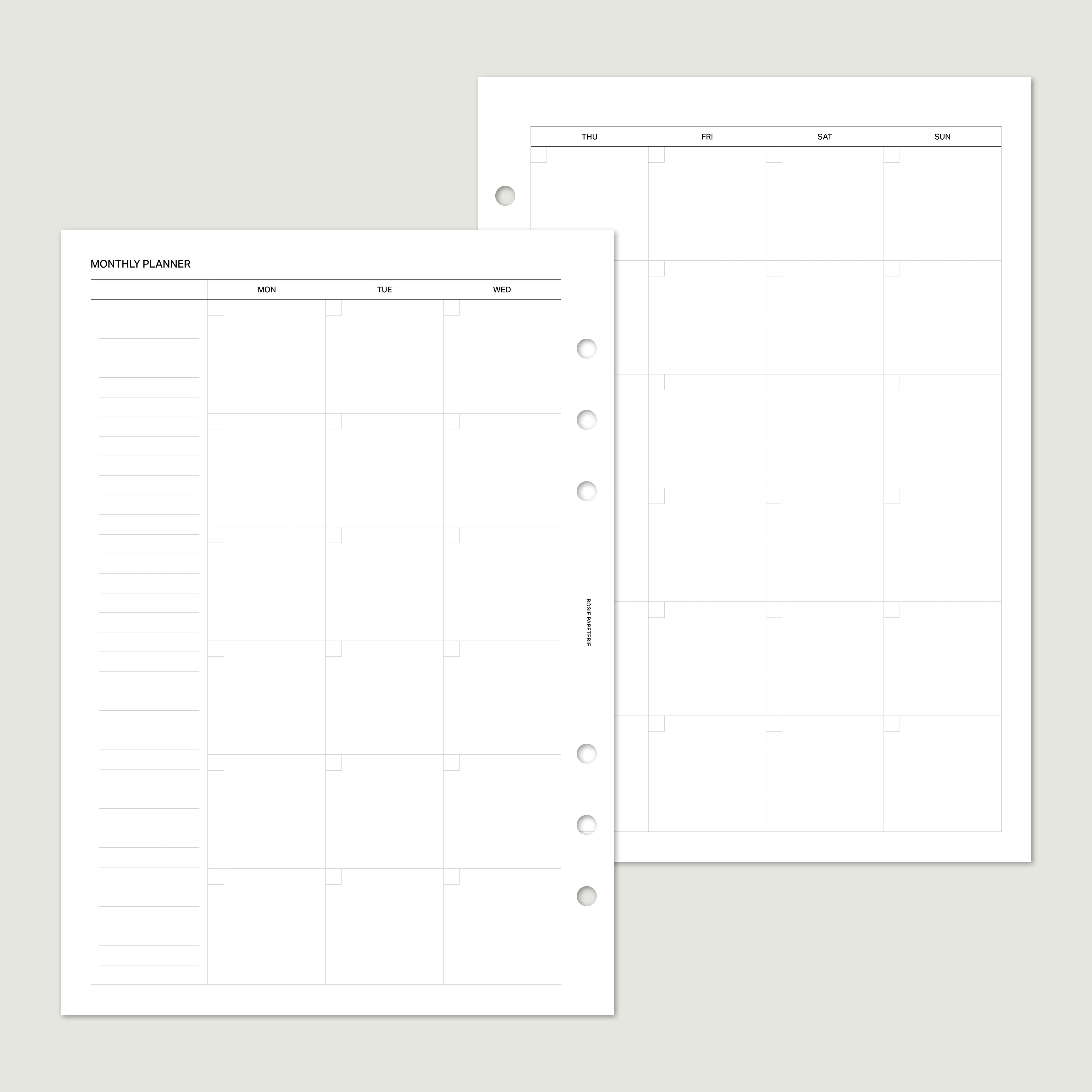 Undated Month on 4 Pages - PDF