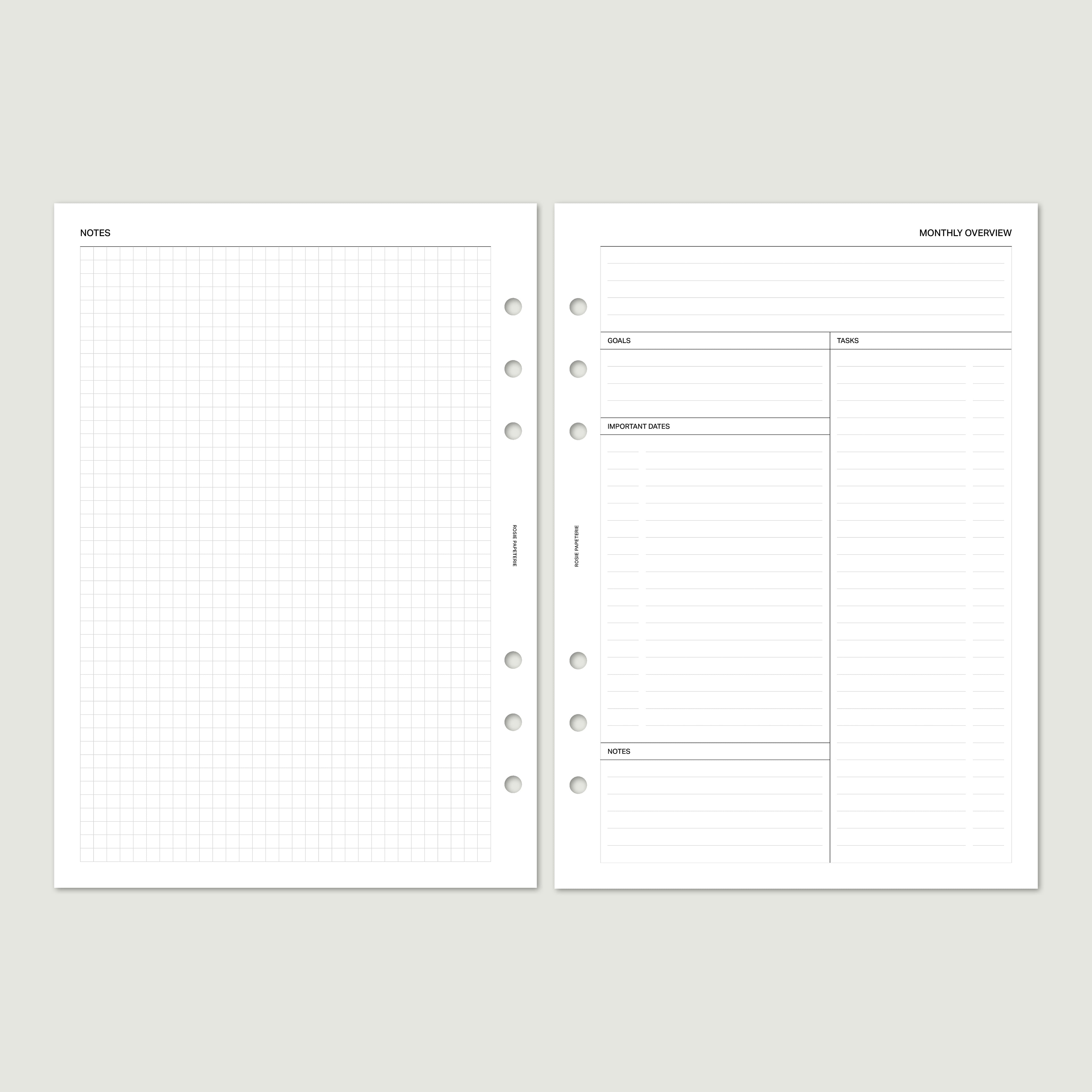 Undated Month on 4 Pages - PDF