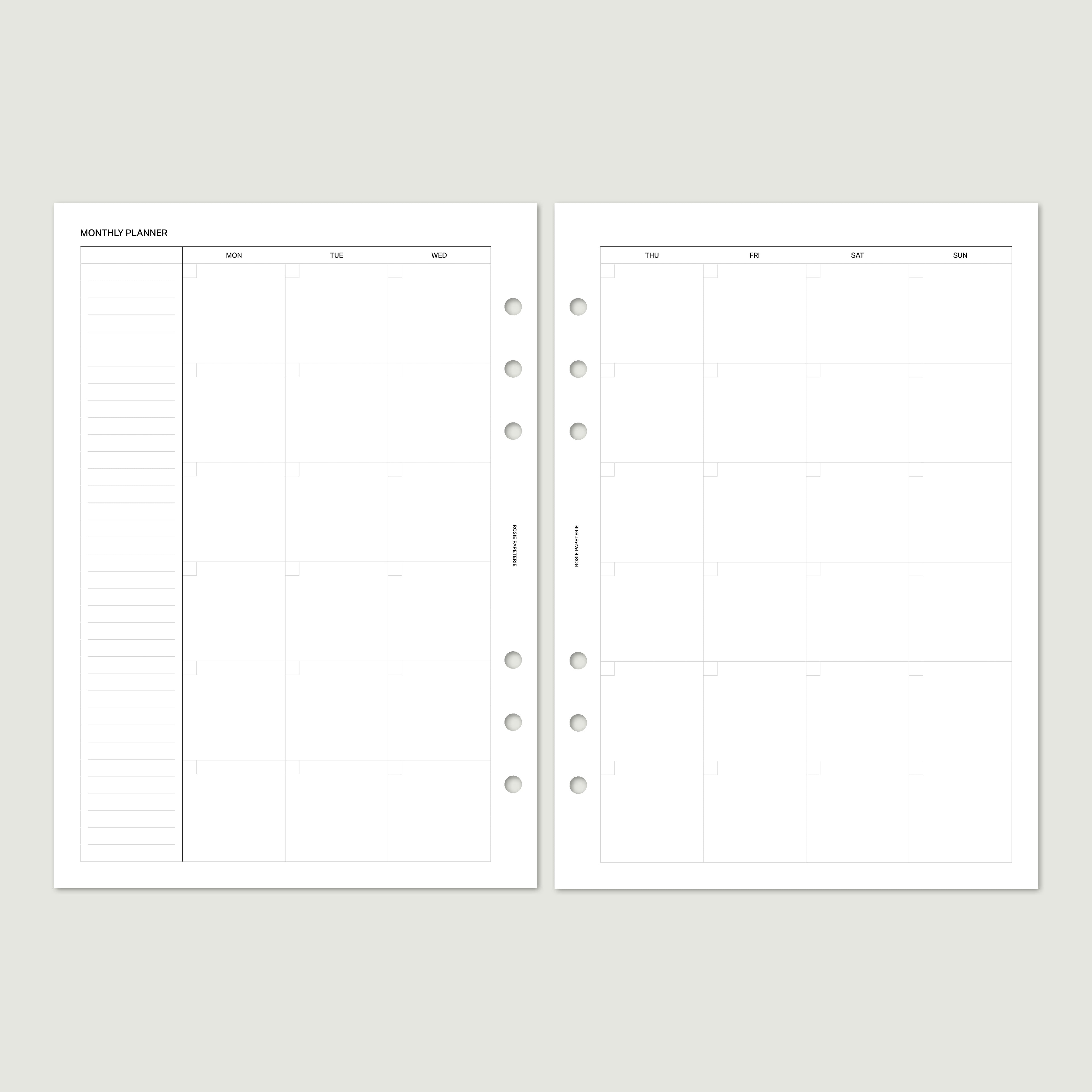 Undated Month on 4 Pages - PDF