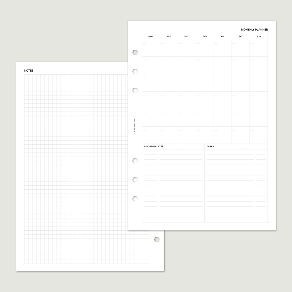 Undated Month on 1 Page - PDF