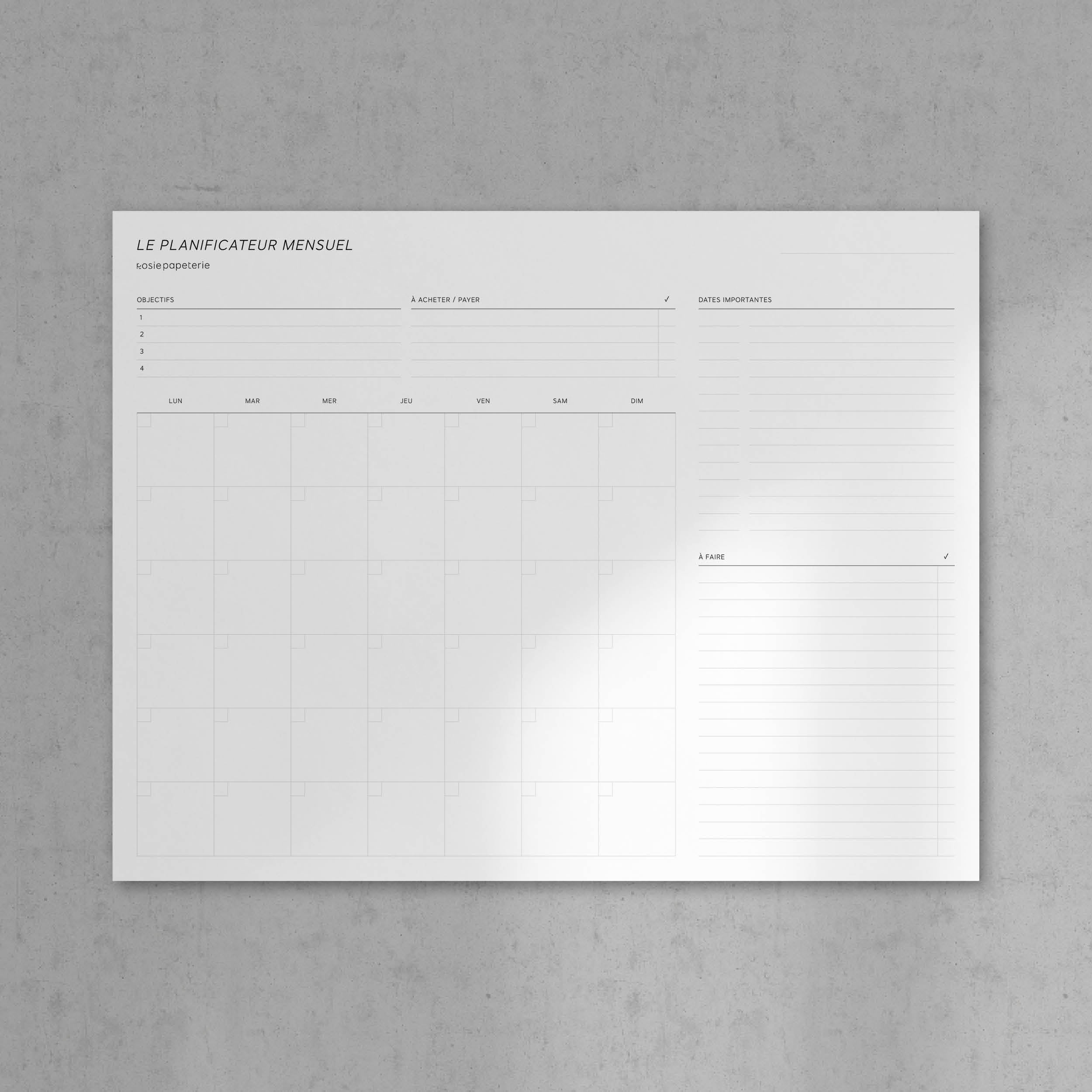 The Monthly Planner | Desk Pad