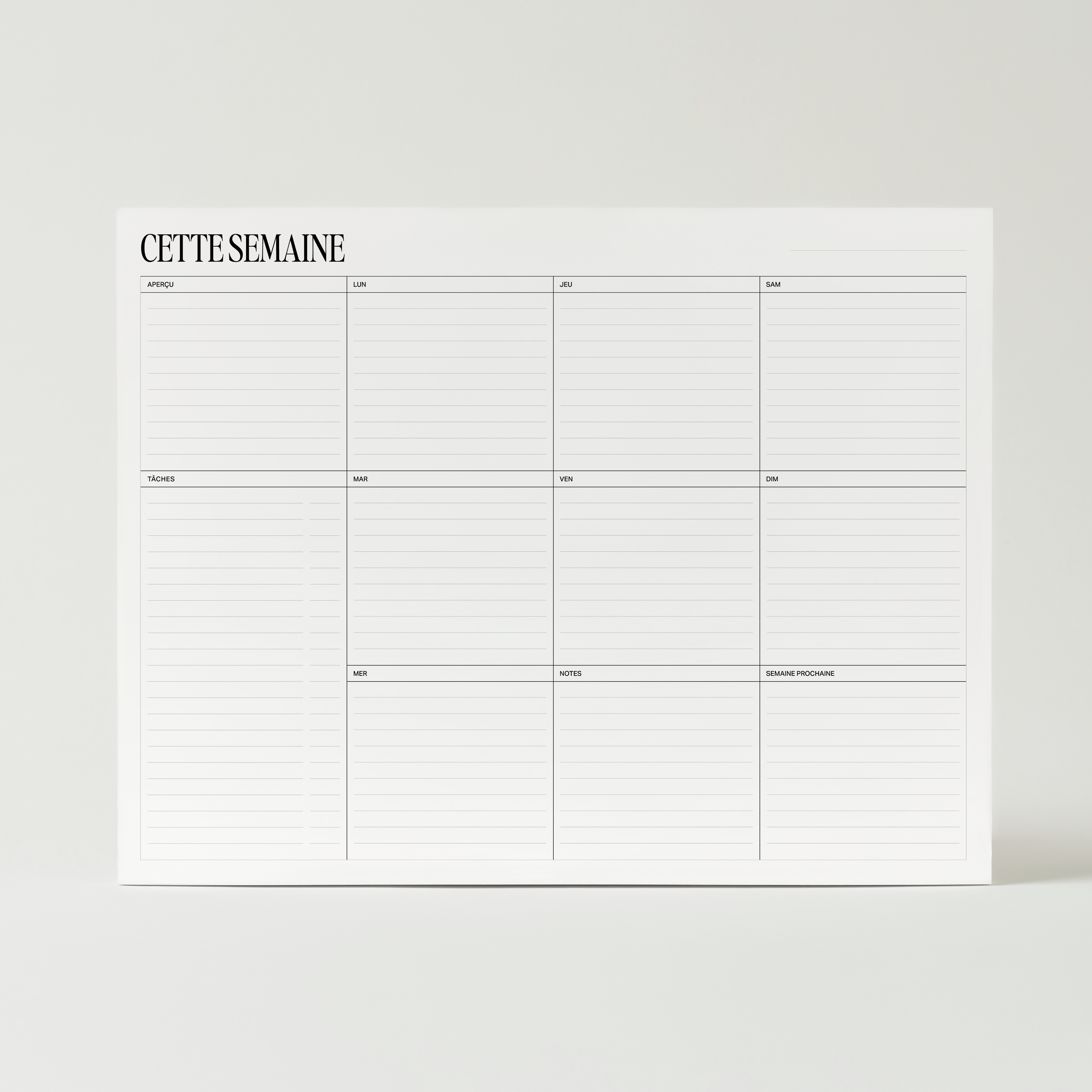Weekly DeskPad | Vertical