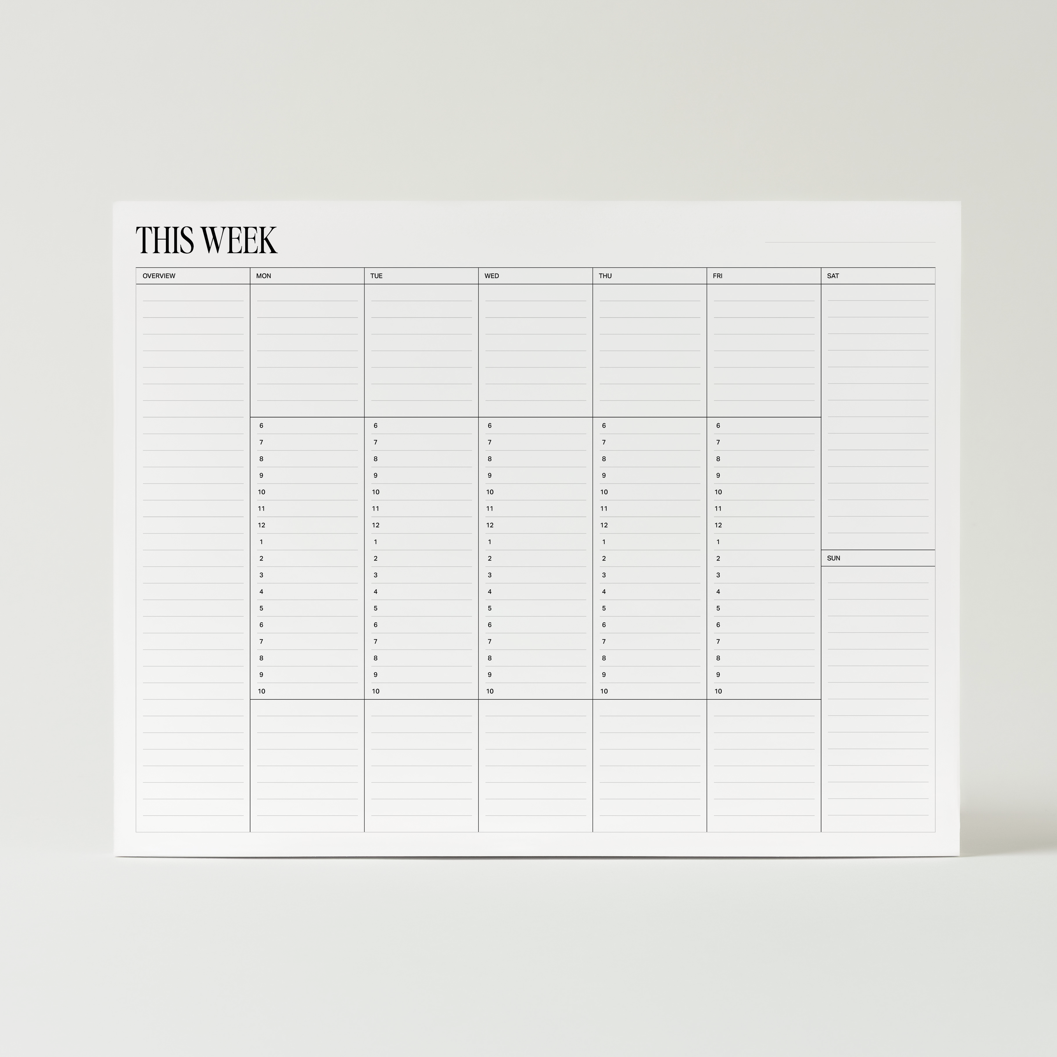 Weekly DeskPad | Hourly