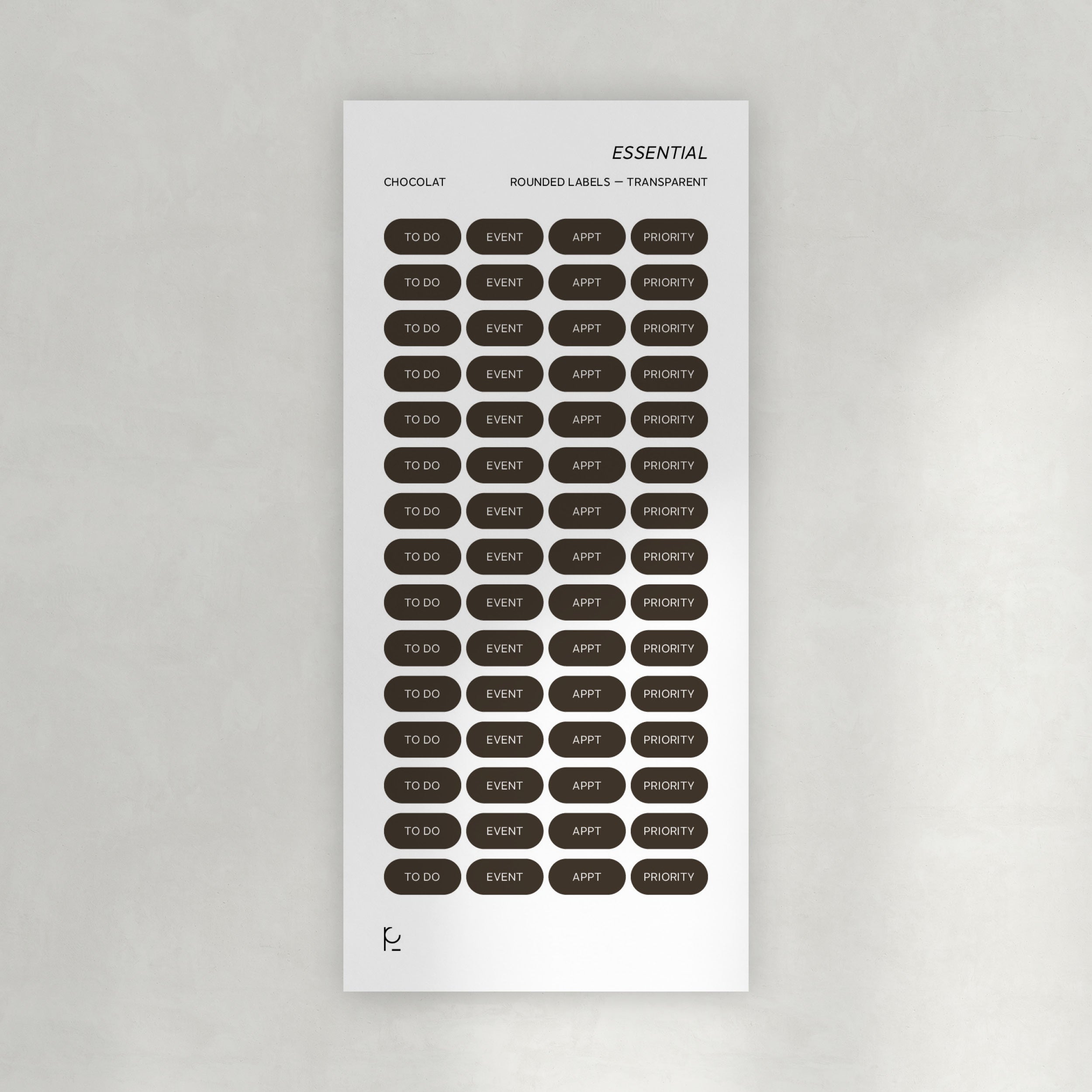 Essential Rounded Labels Stickers