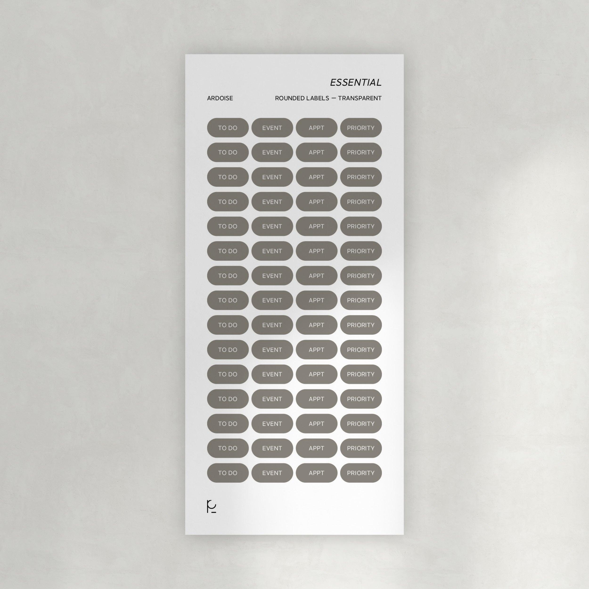 Essential Rounded Labels Stickers