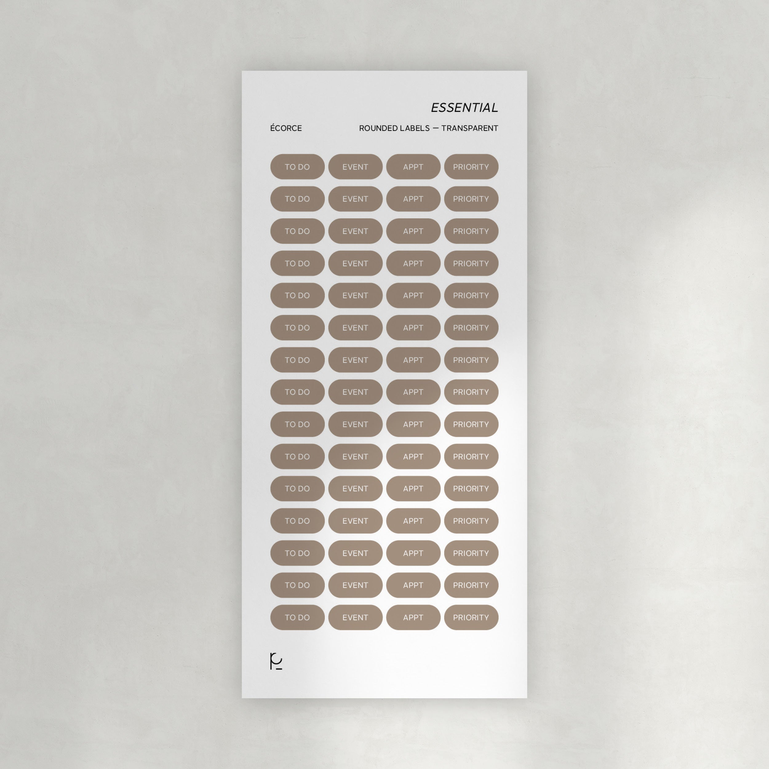 Essential Rounded Labels Stickers