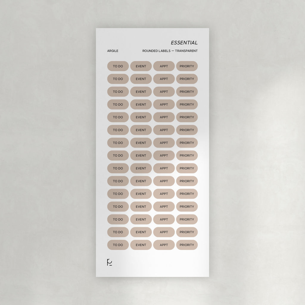 Essential Rounded Labels Stickers