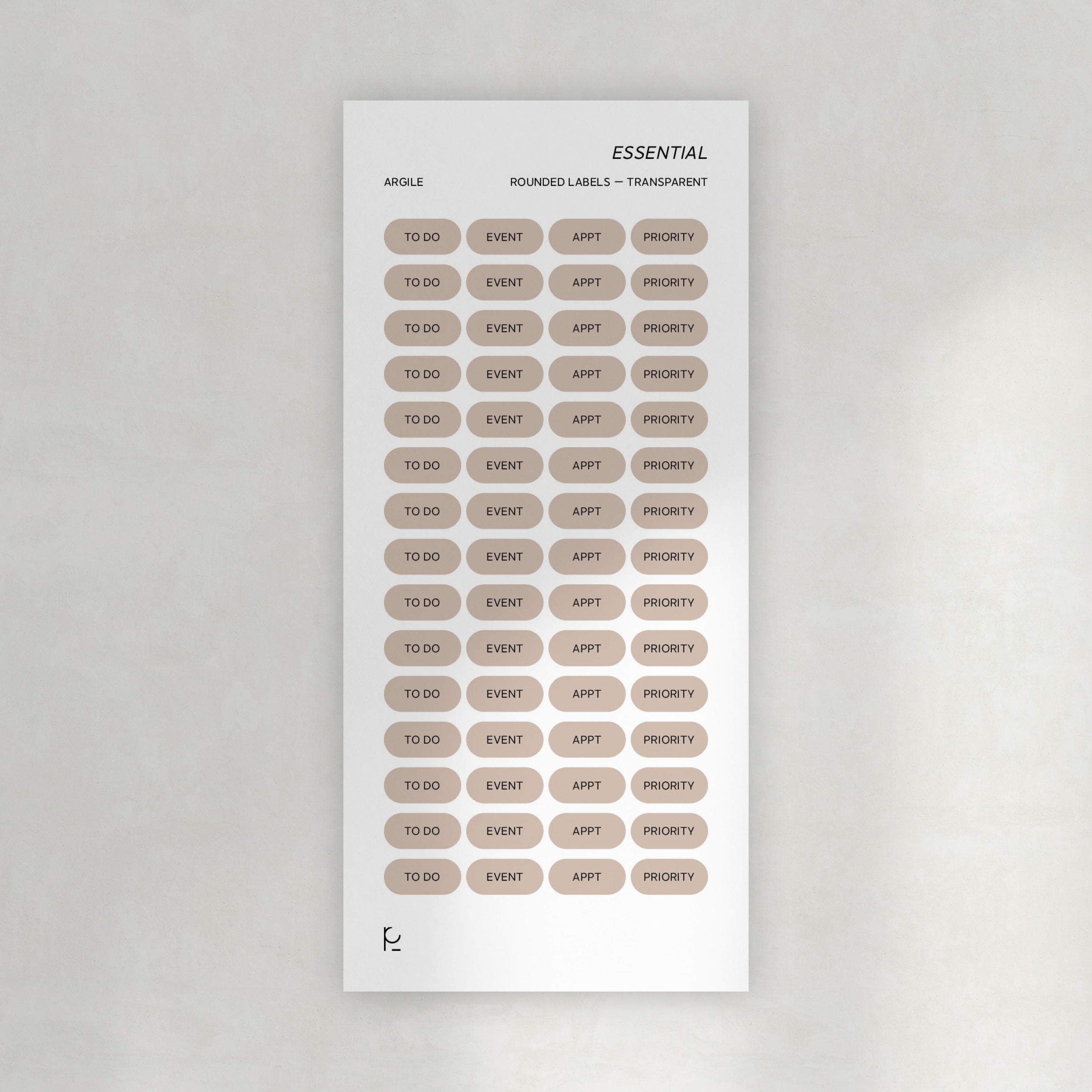 Essential Rounded Labels Stickers