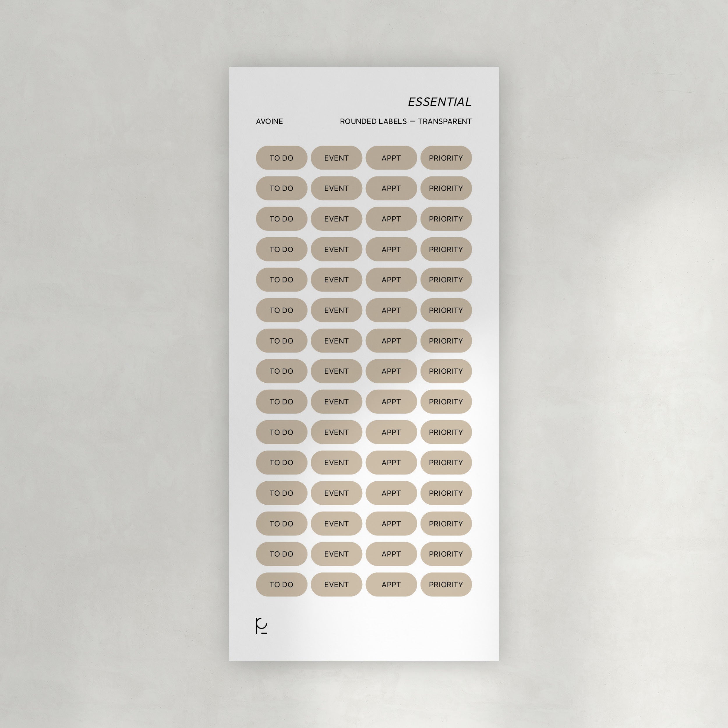 Essential Rounded Labels Stickers