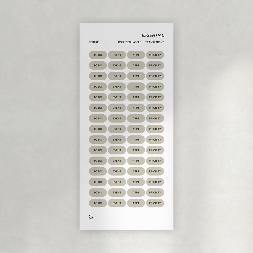 Essential Rounded Labels Stickers
