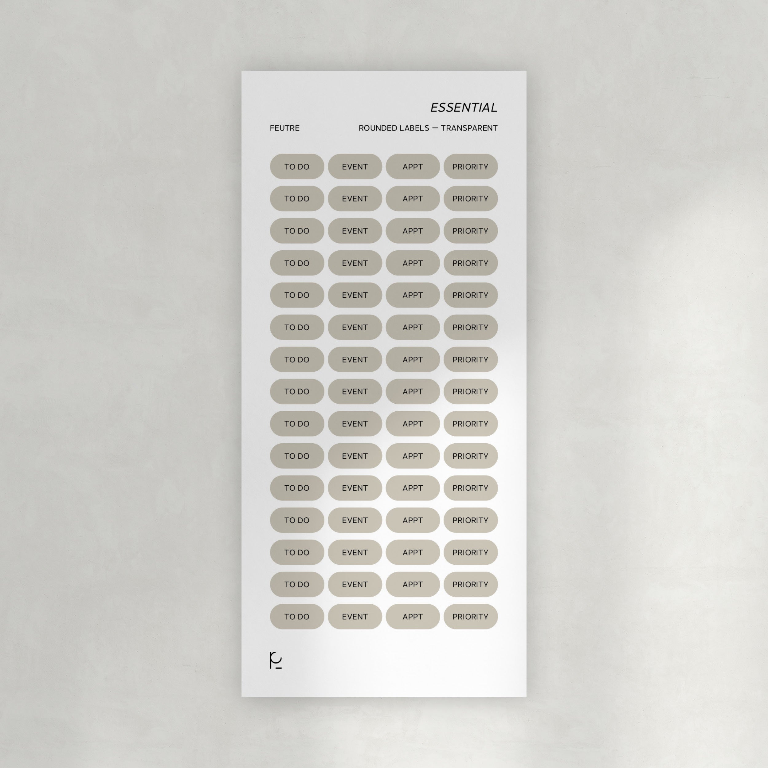 Essential Rounded Labels Stickers