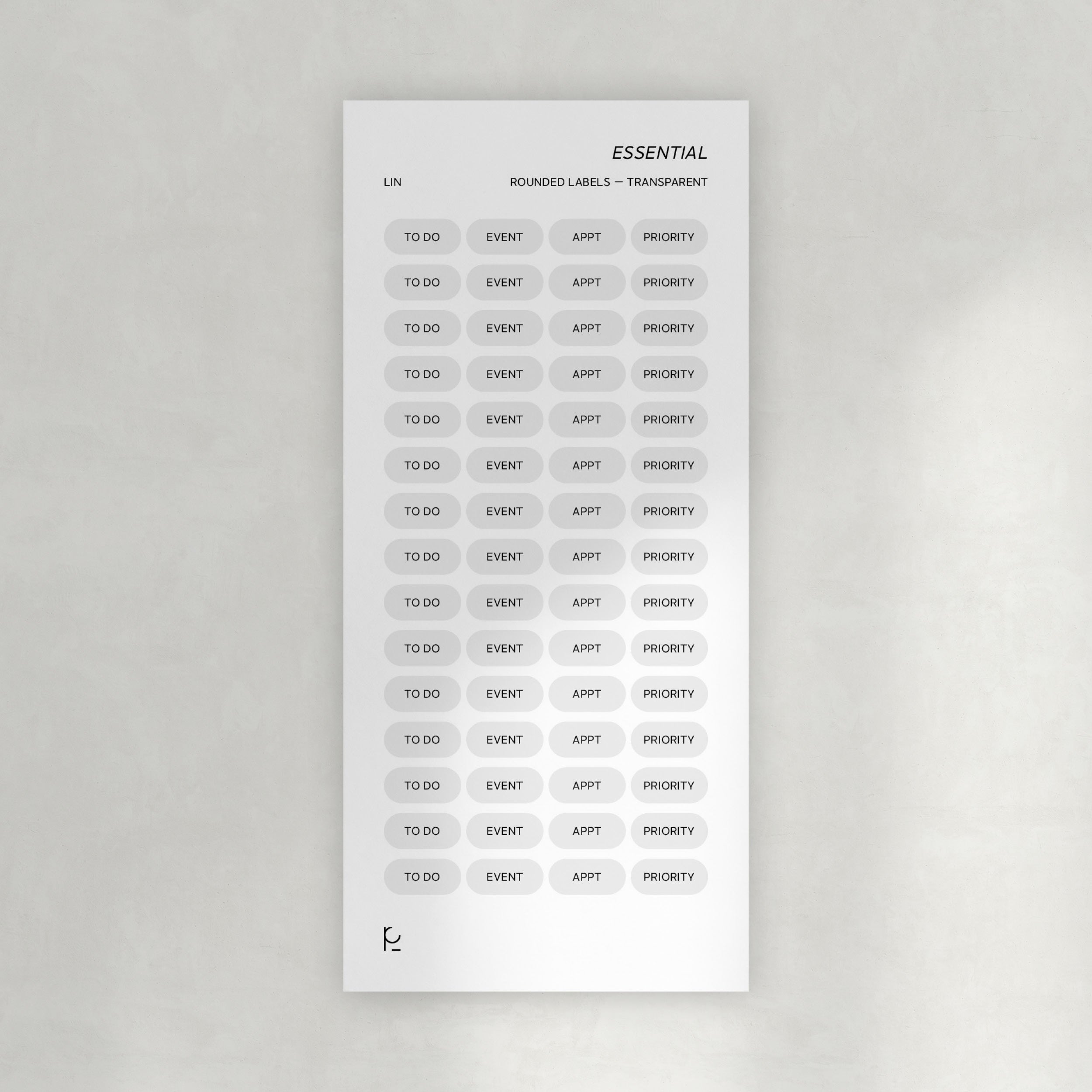 Essential Rounded Labels Stickers