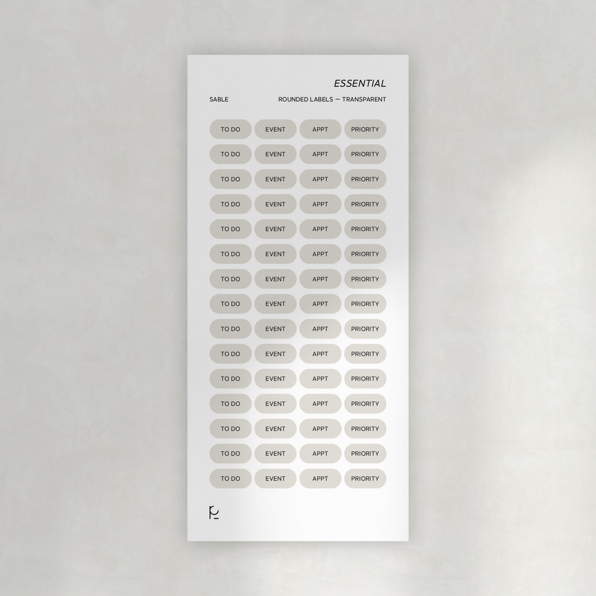 Essential Rounded Labels Stickers