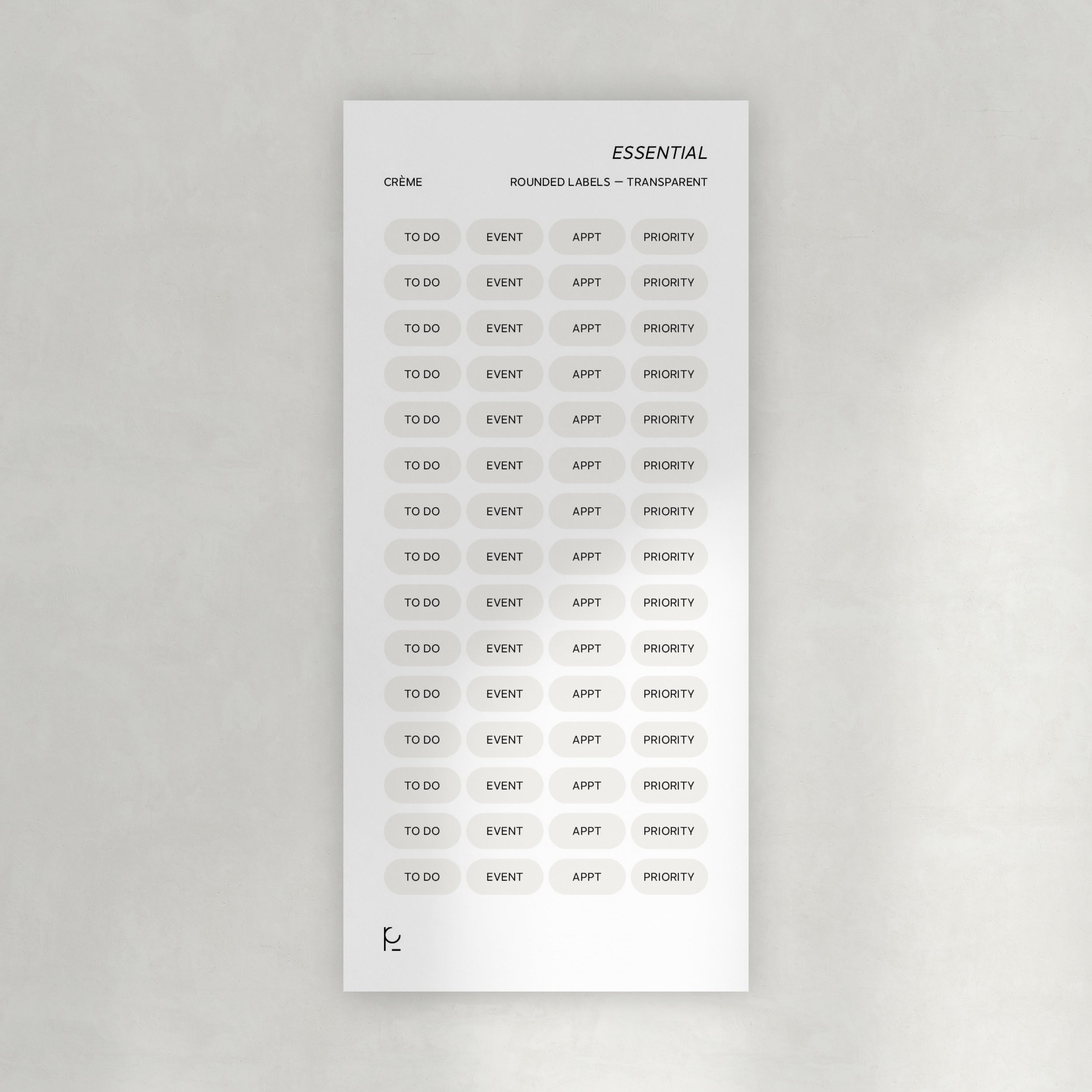 Essential Rounded Labels Stickers