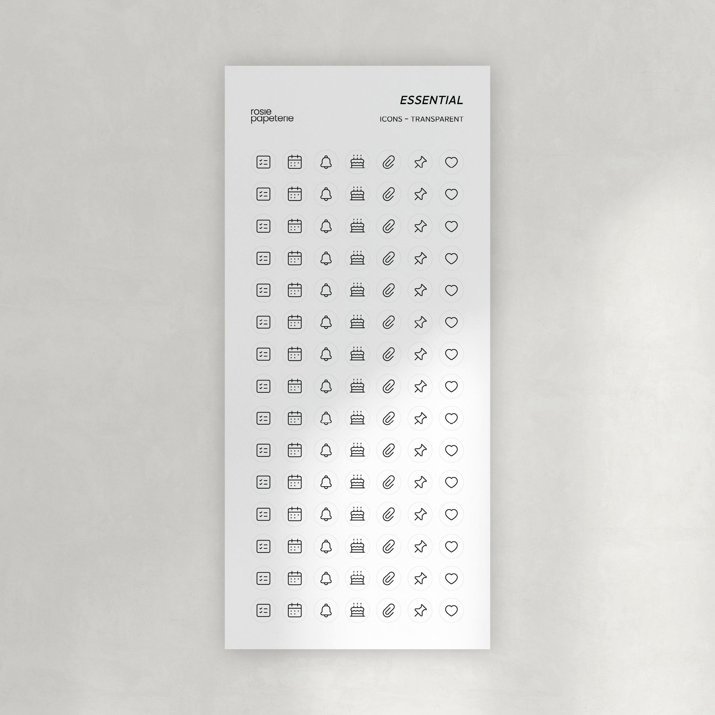 Essential Icons Stickers