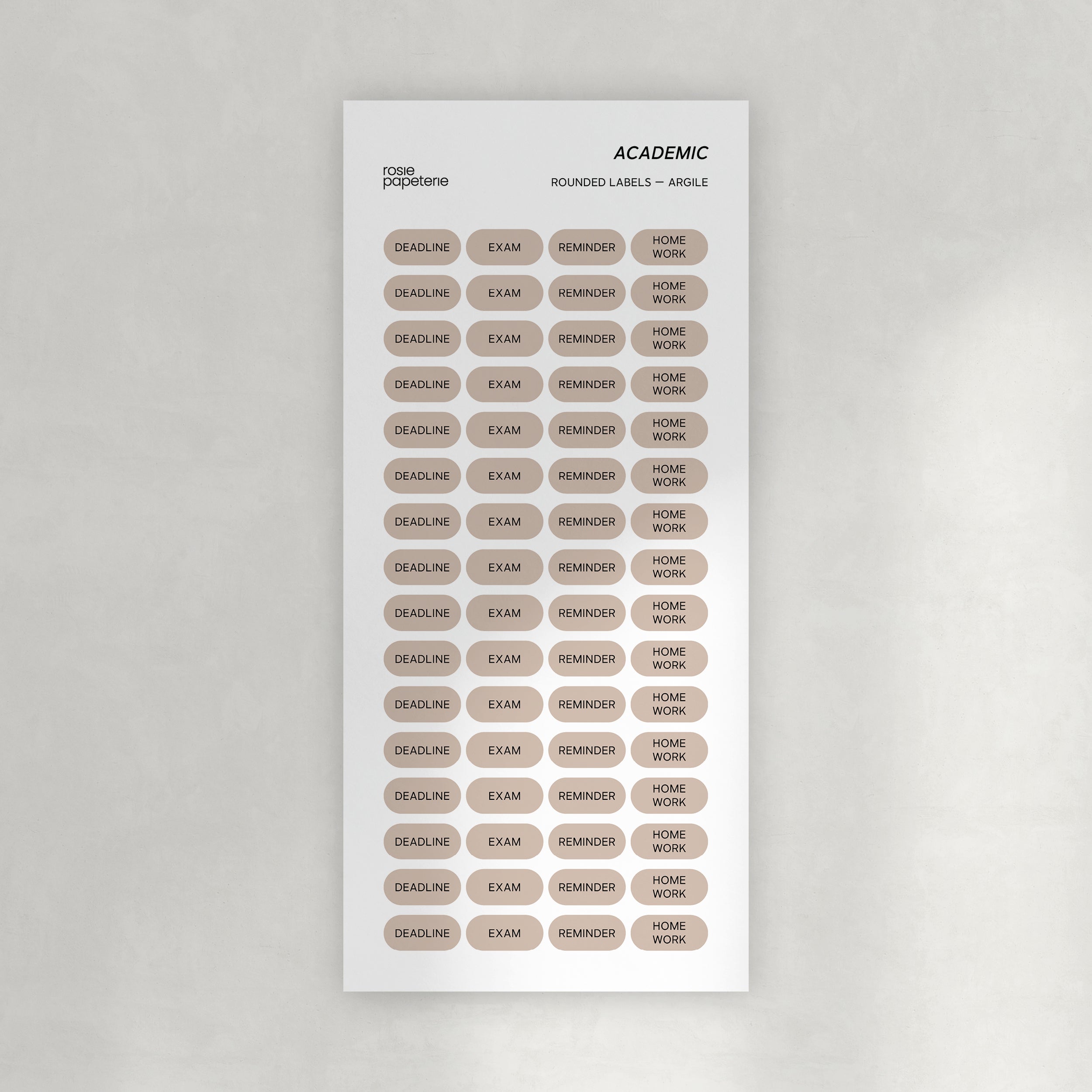 Academic Rounded Labels Stickers