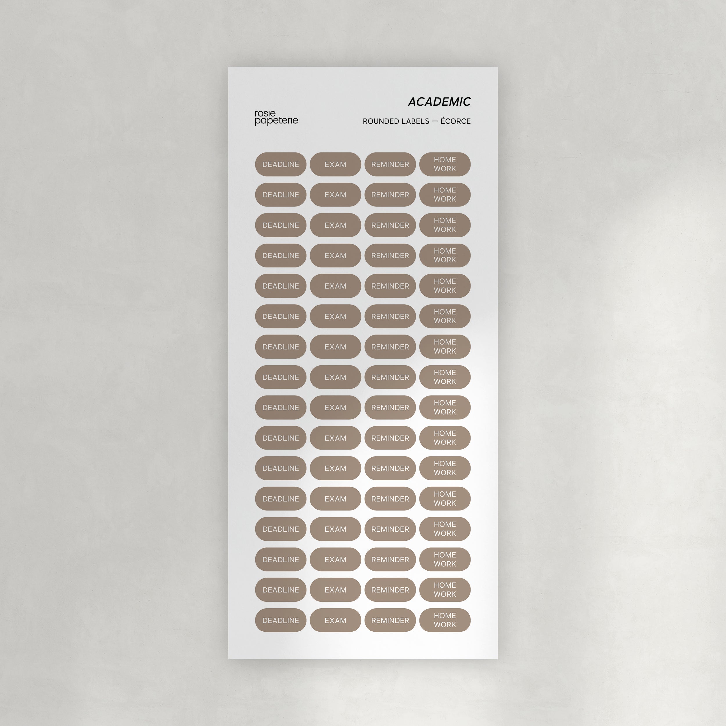 Academic Rounded Labels Stickers