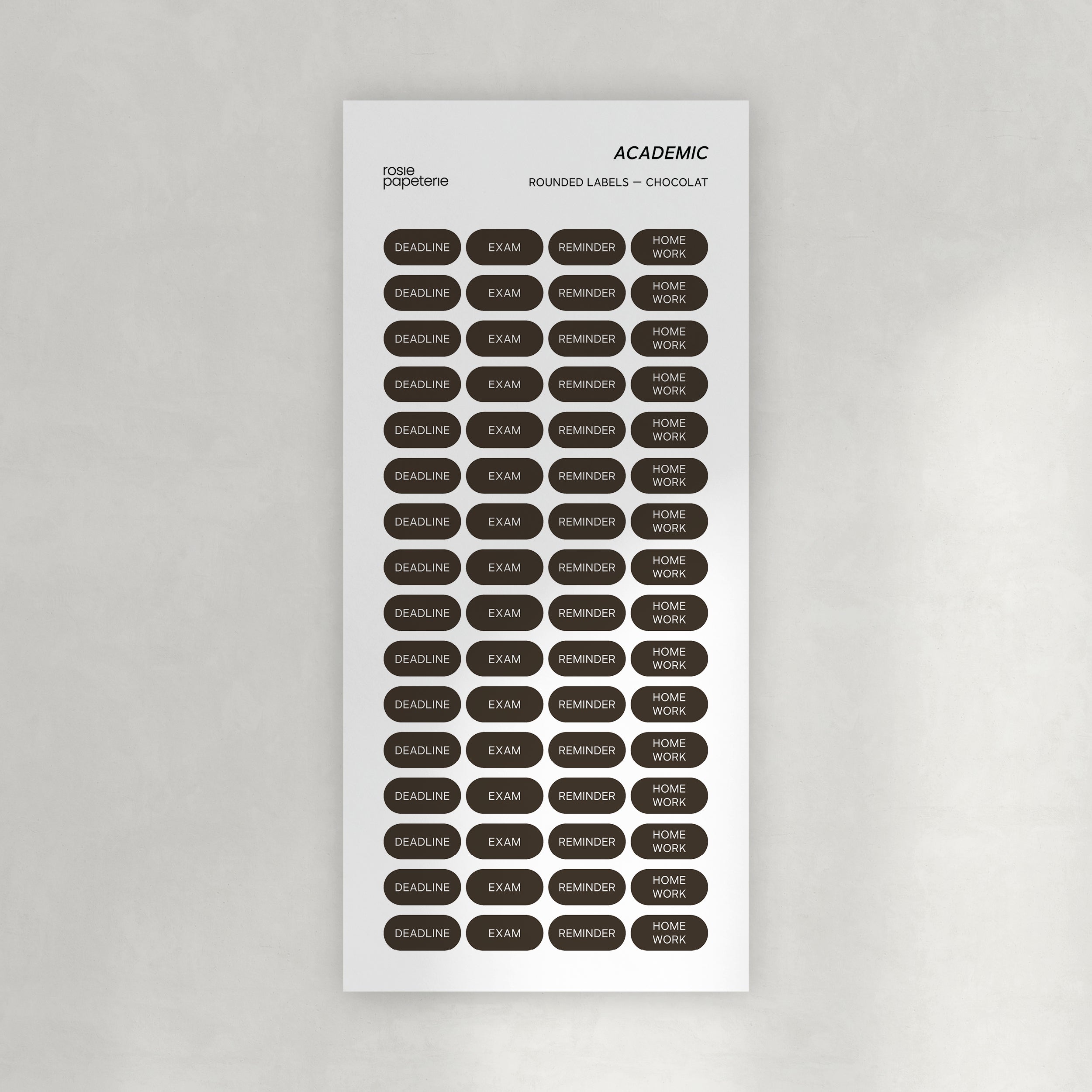 Academic Rounded Labels Stickers