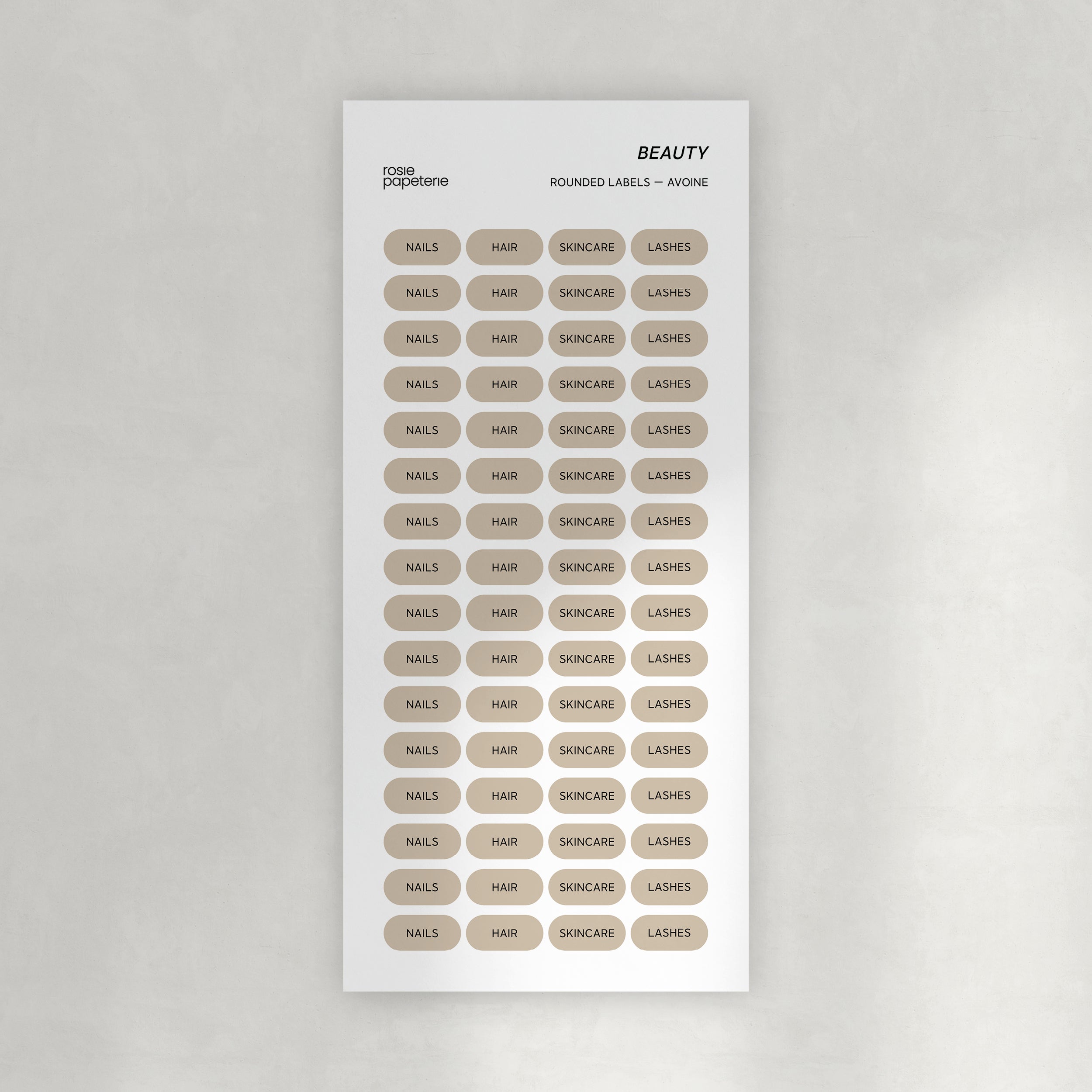 Beauty Rounded Labels Stickers