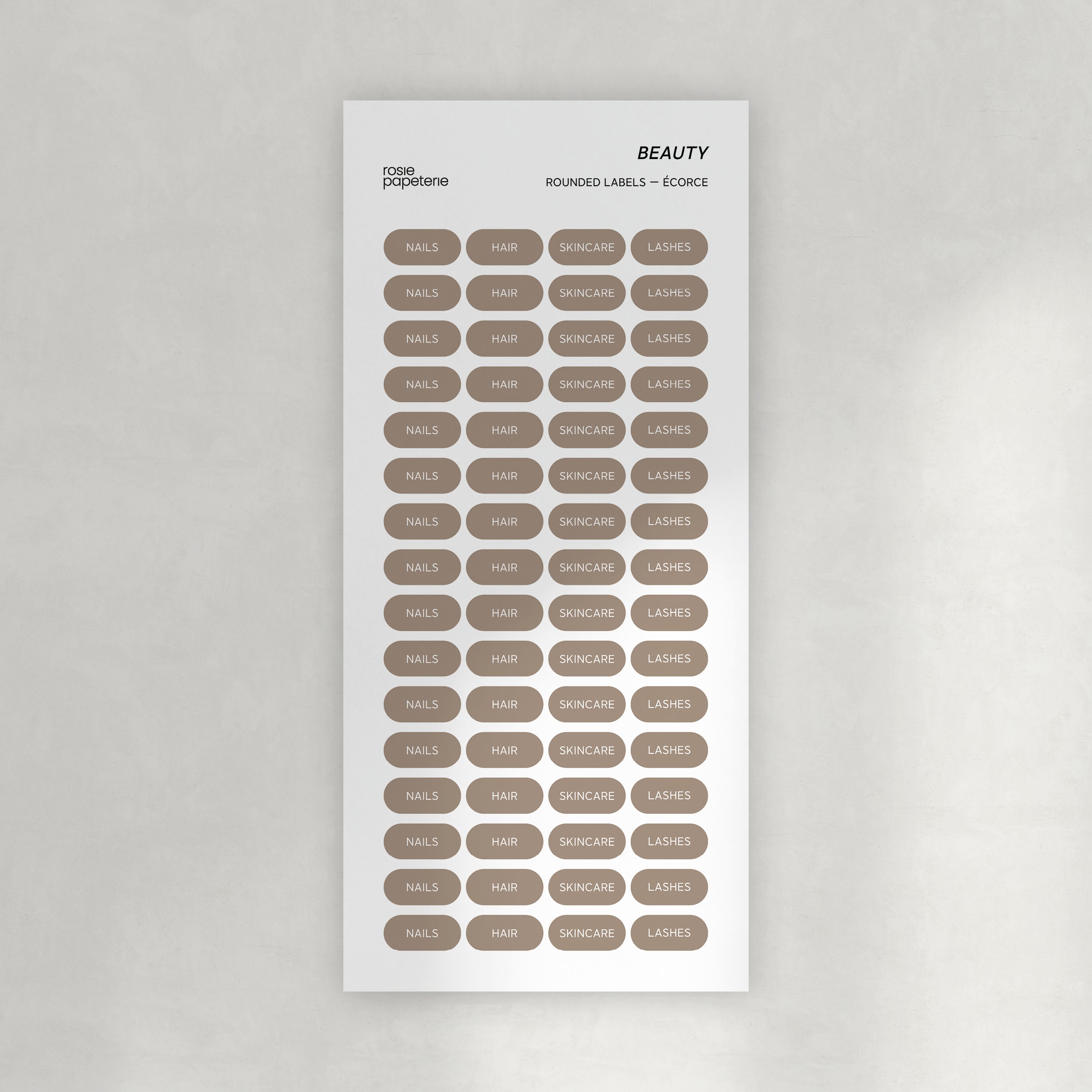 Beauty Rounded Labels Stickers
