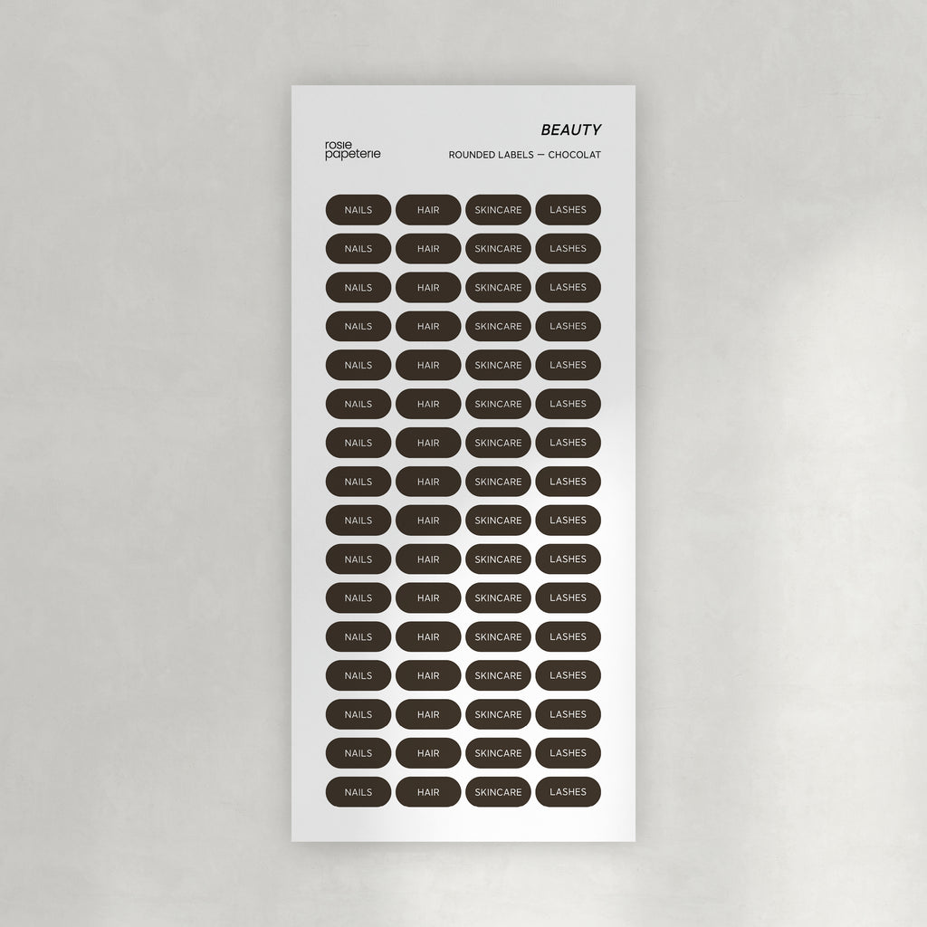 Beauty Rounded Labels Stickers