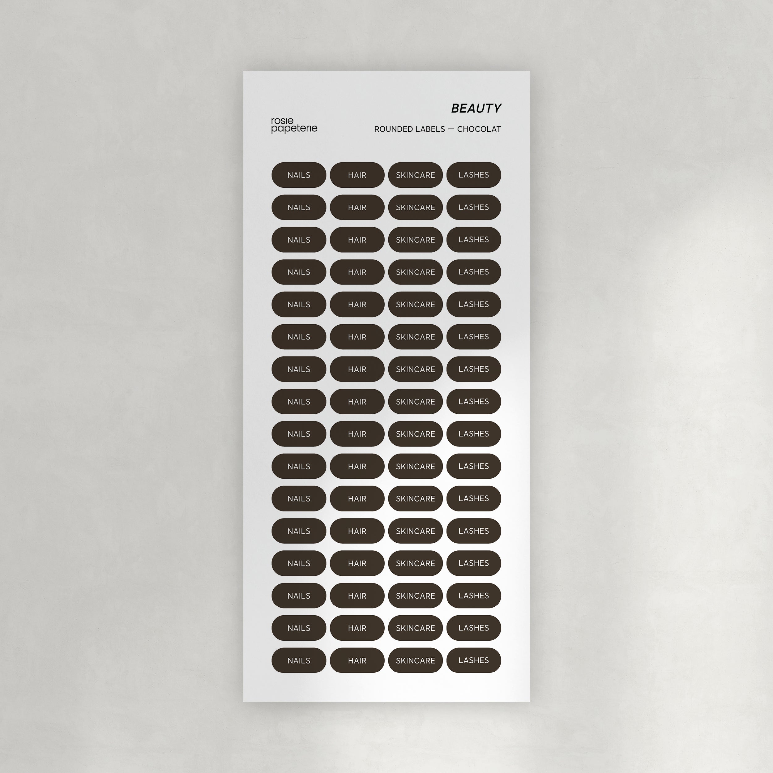 Beauty Rounded Labels Stickers