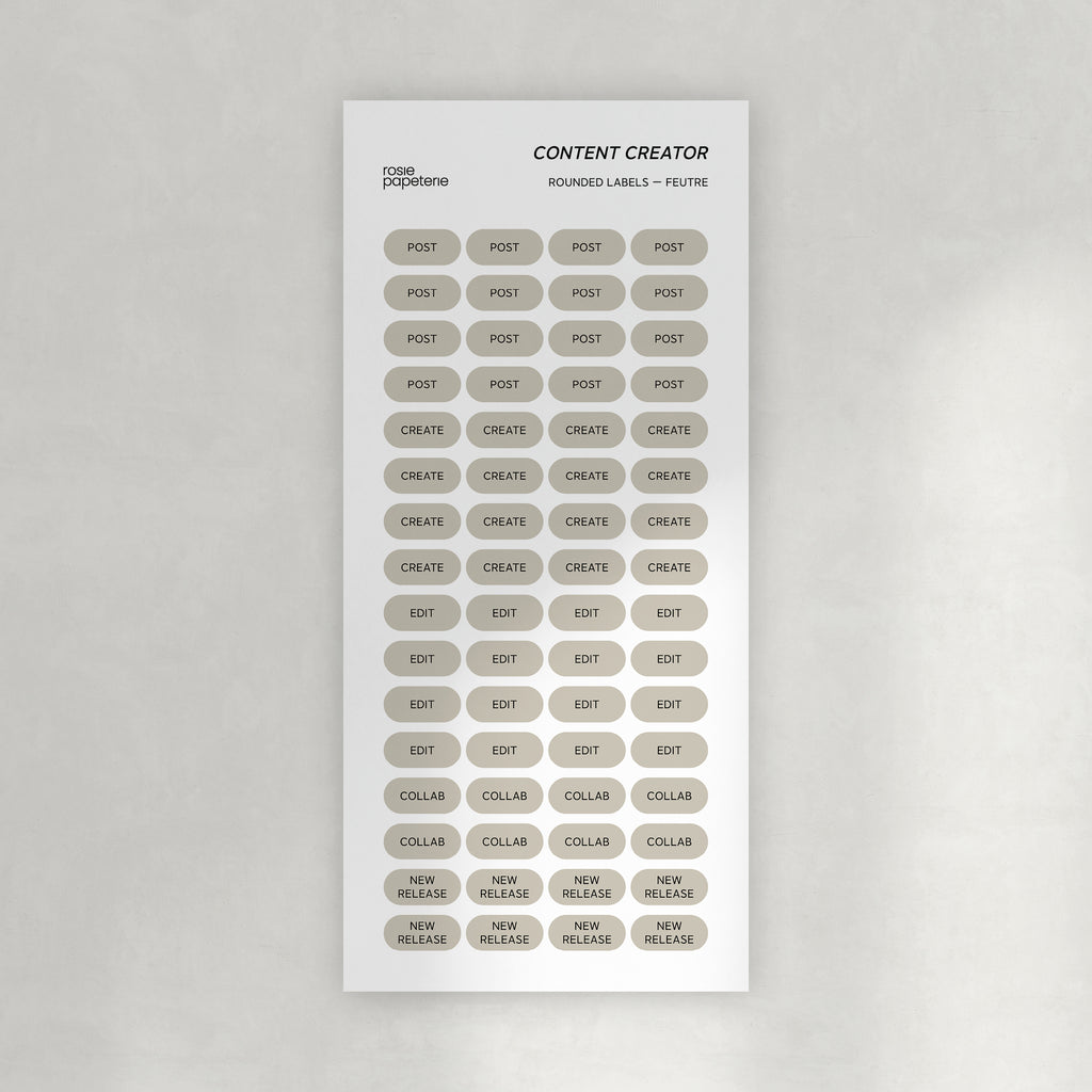 Content Creator Rounded Labels Stickers