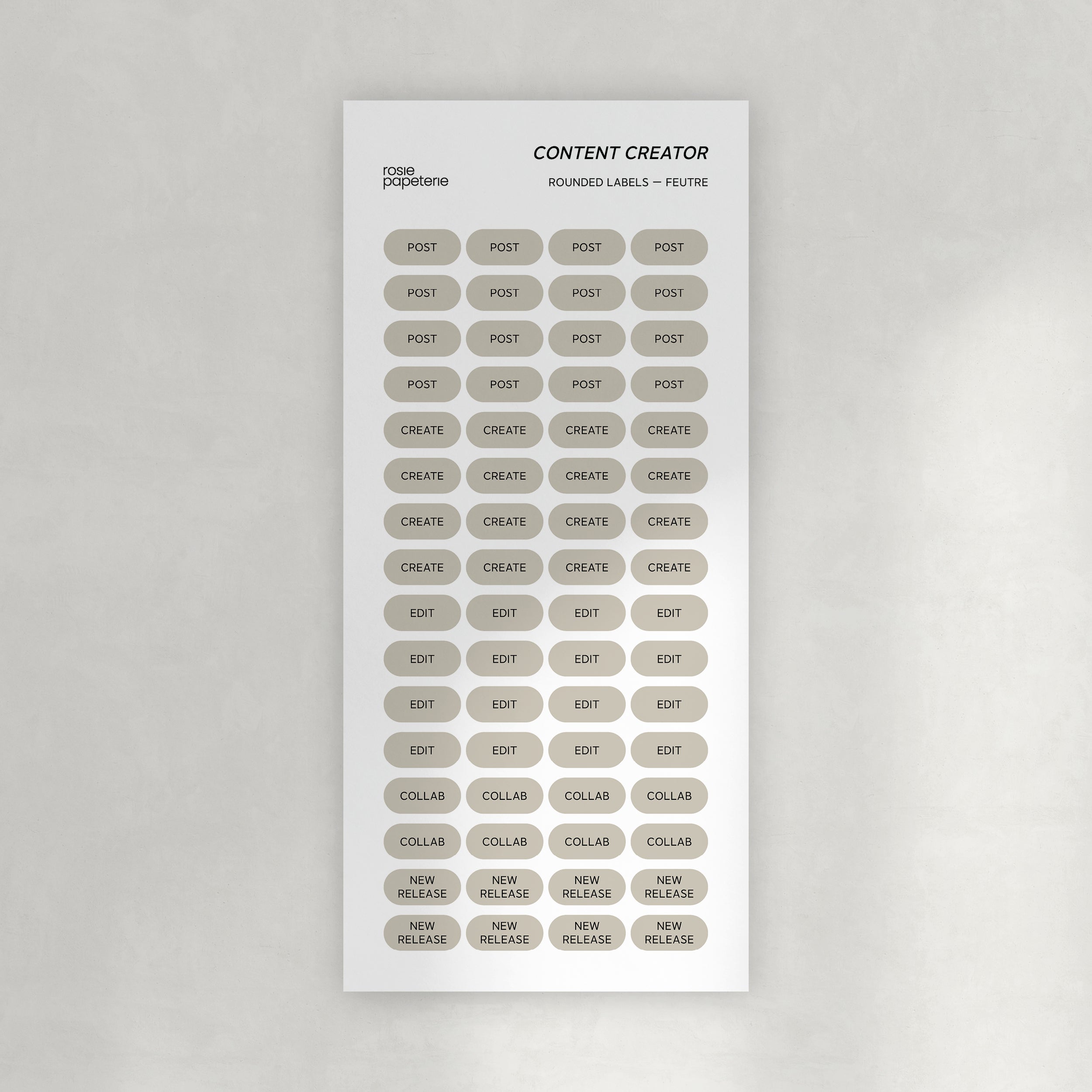 Content Creator Rounded Labels Stickers