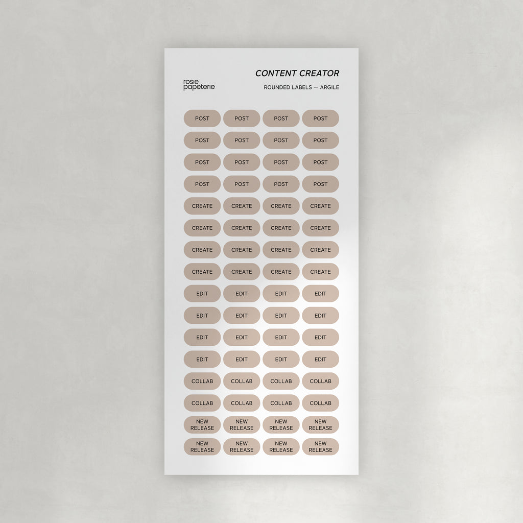 Content Creator Rounded Labels Stickers