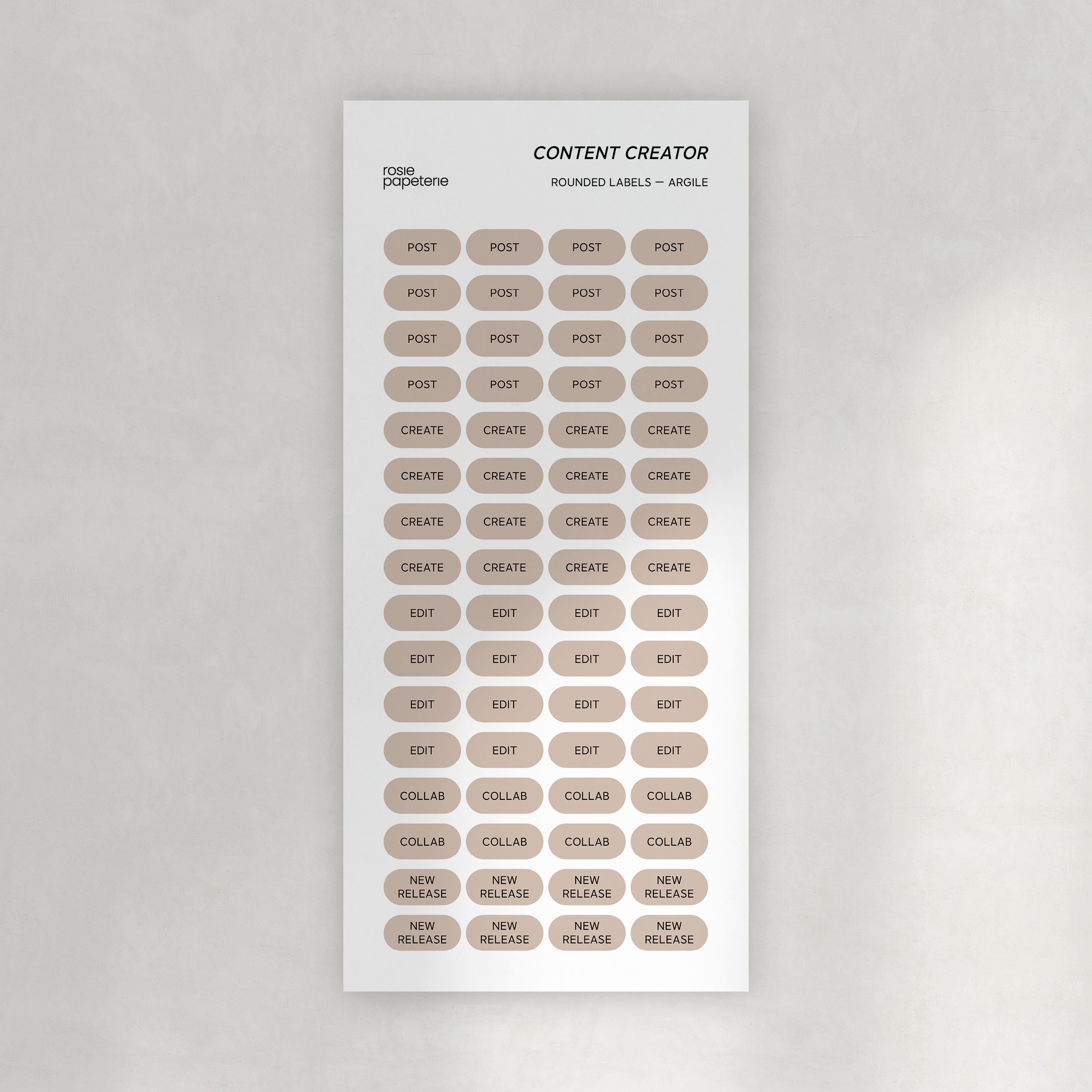 Content Creator Rounded Labels Stickers