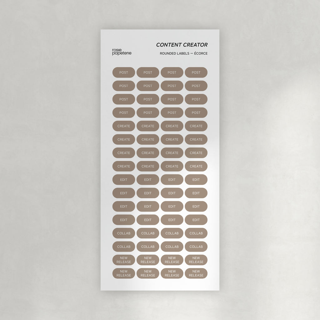 Content Creator Rounded Labels Stickers