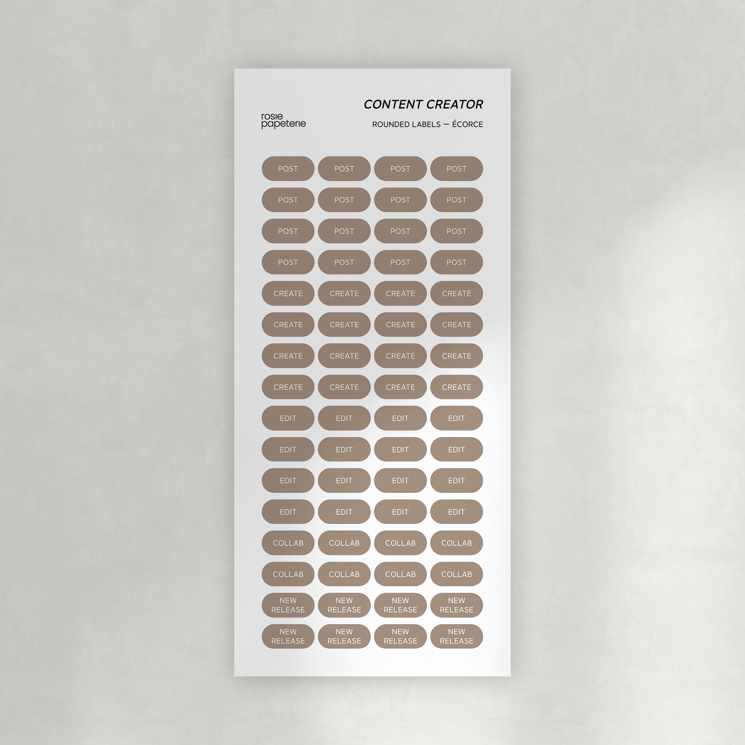 Content Creator Rounded Labels Stickers