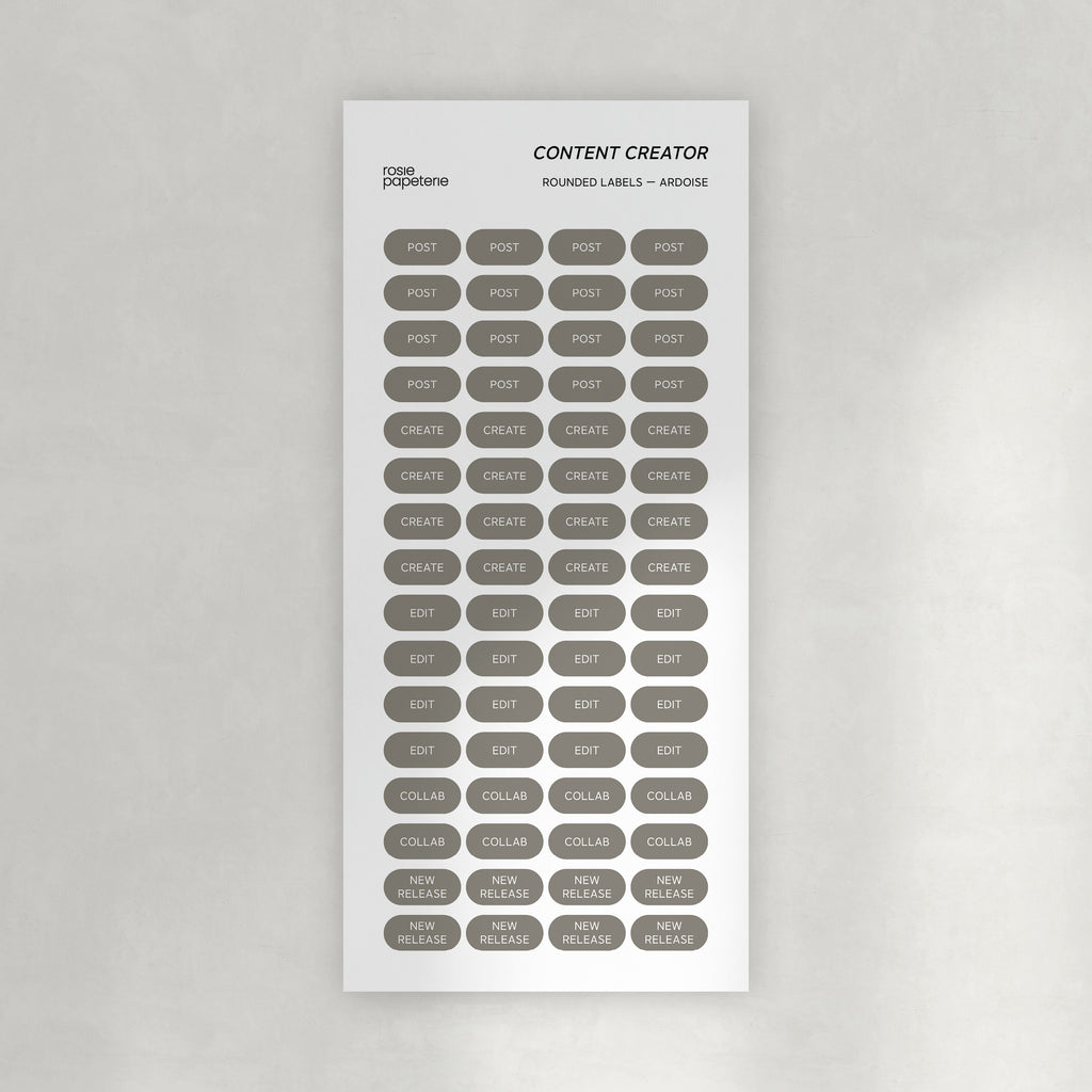Content Creator Rounded Labels Stickers