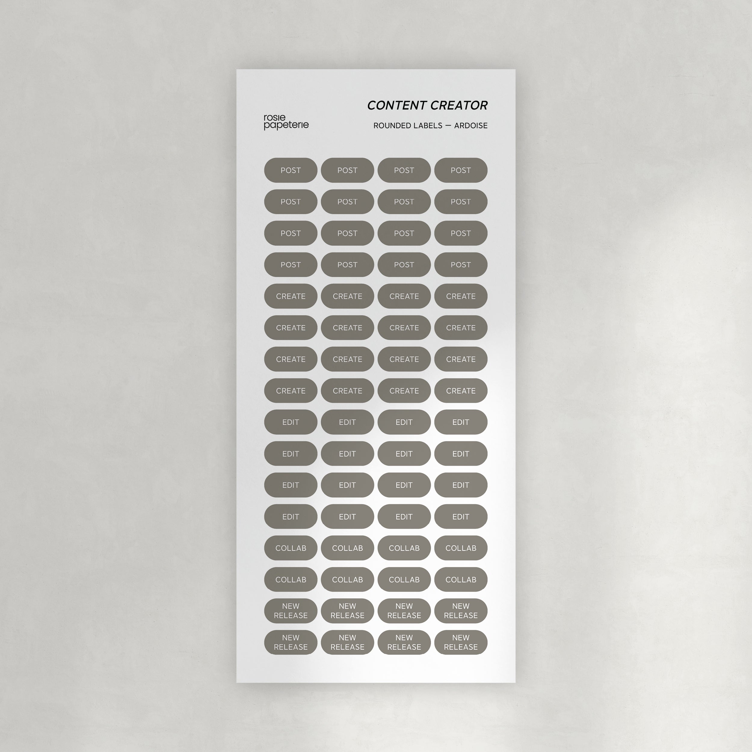 Content Creator Rounded Labels Stickers
