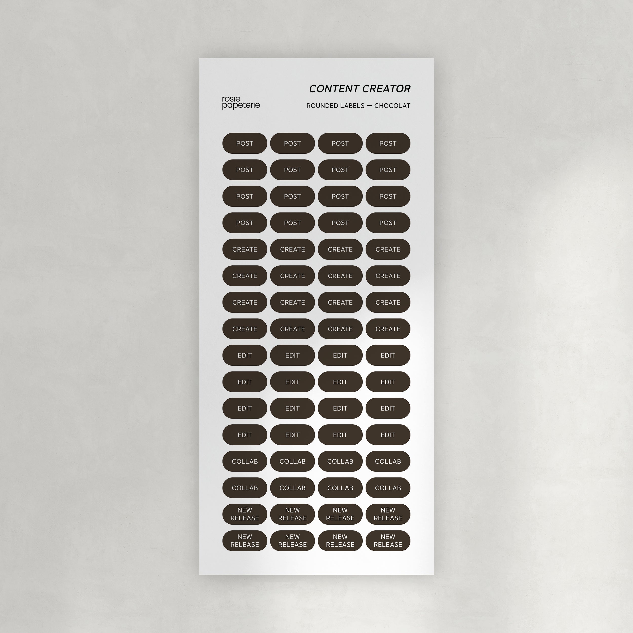 Content Creator Rounded Labels Stickers