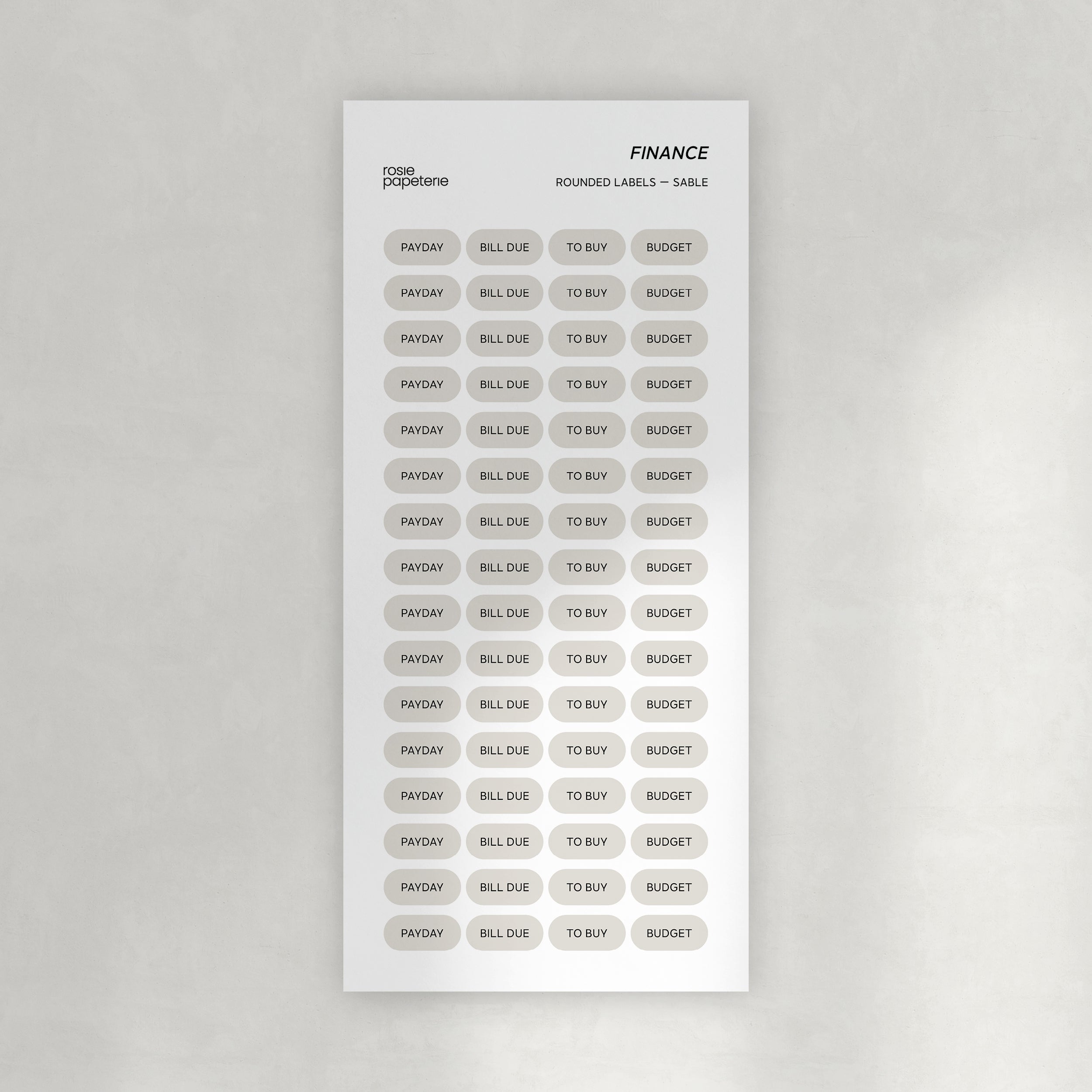 Finance Rounded Labels Stickers