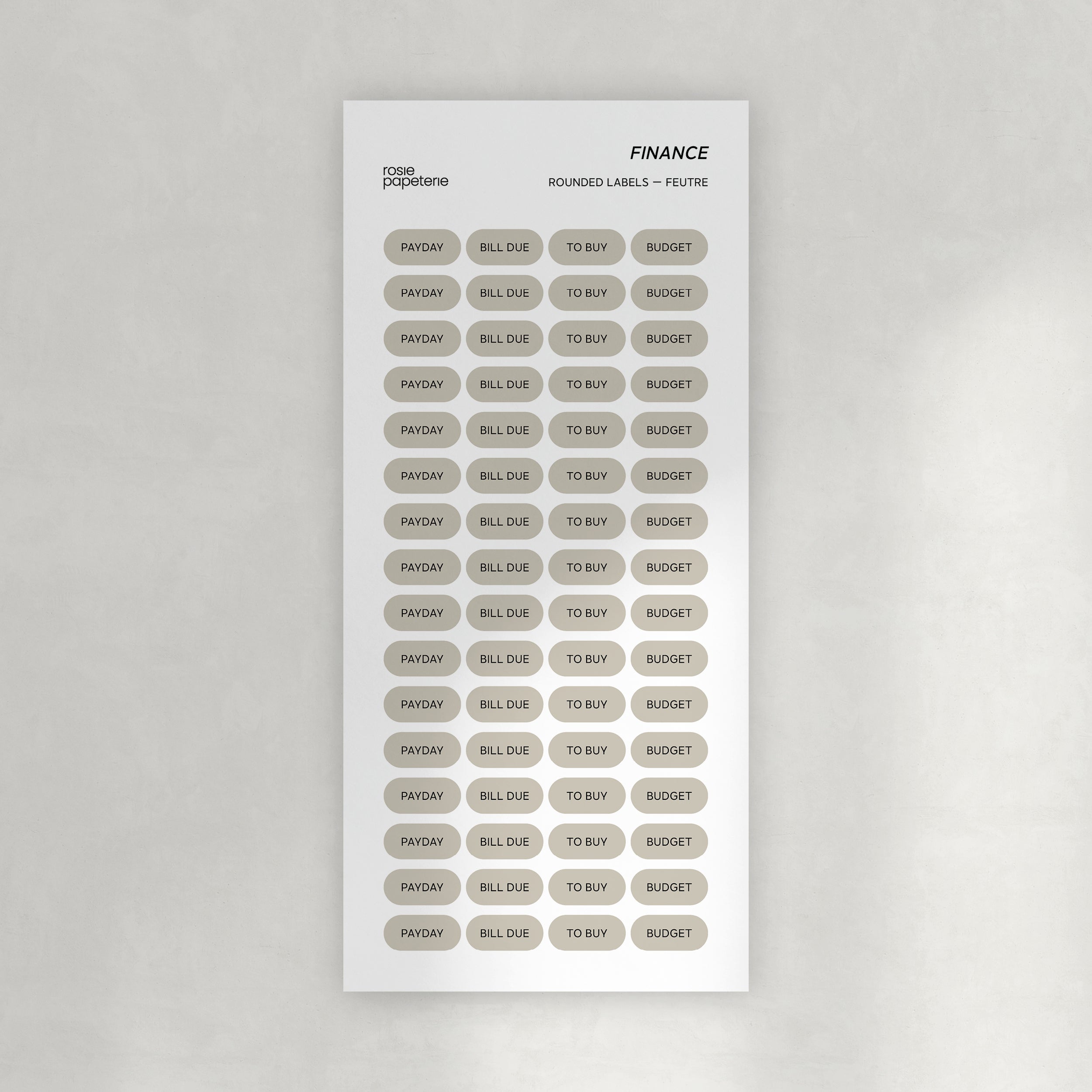 Finance Rounded Labels Stickers