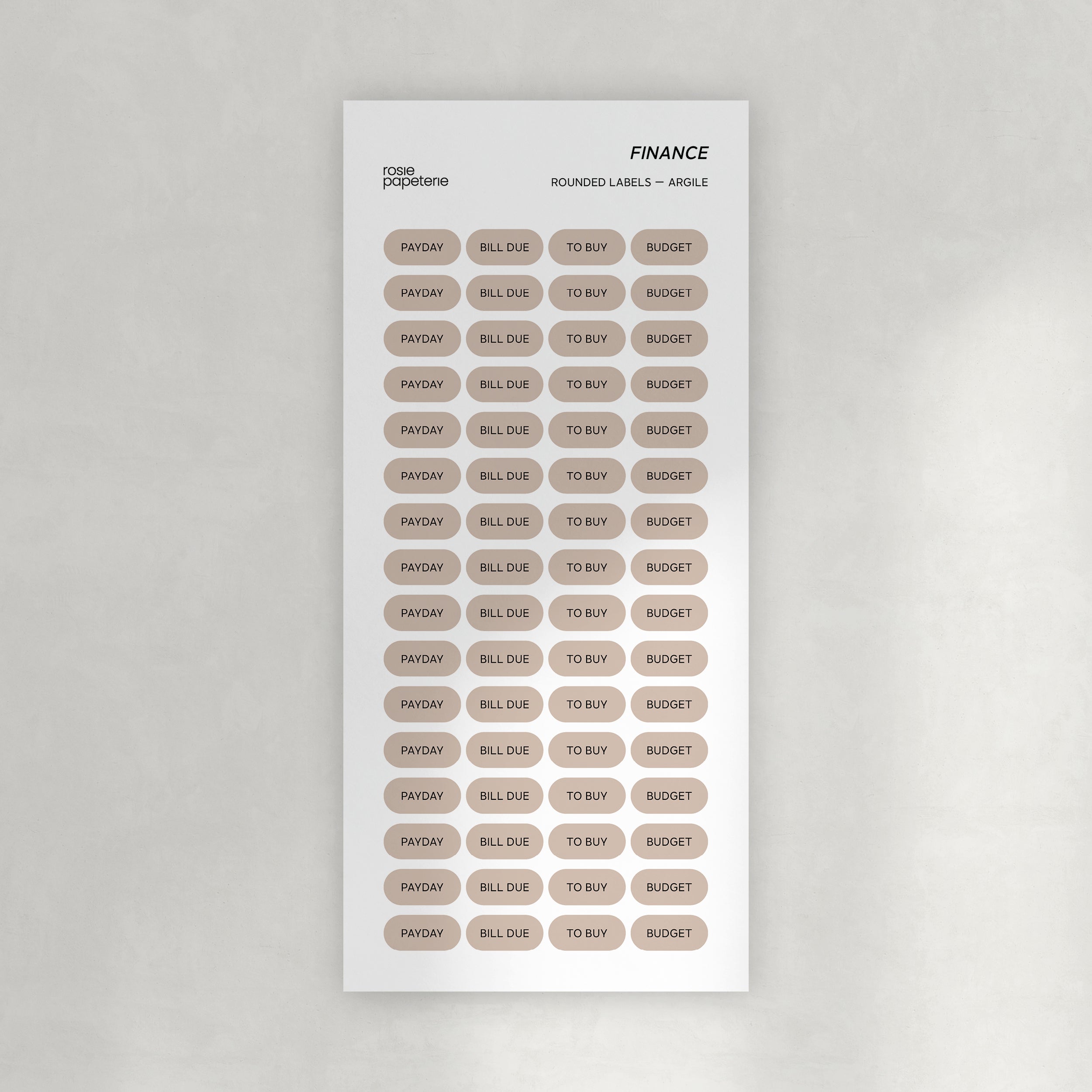 Finance Rounded Labels Stickers