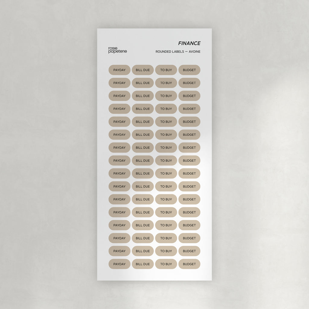 Finance Rounded Labels Stickers