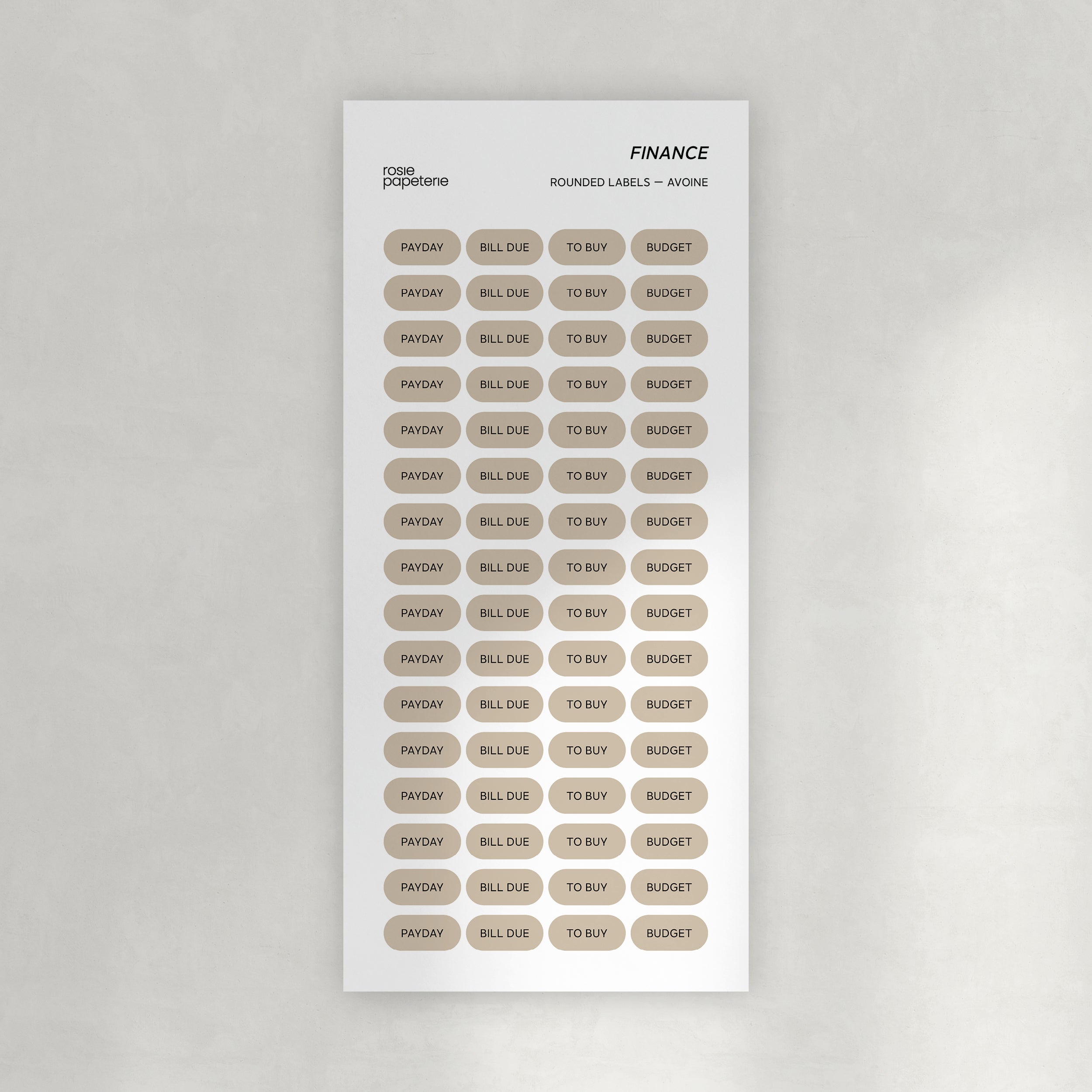 Finance Rounded Labels Stickers
