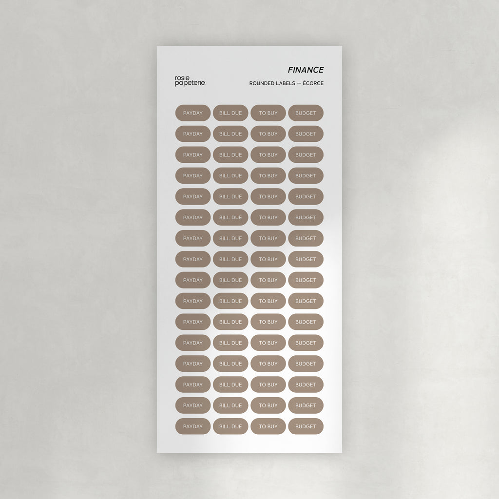 Finance Rounded Labels Stickers