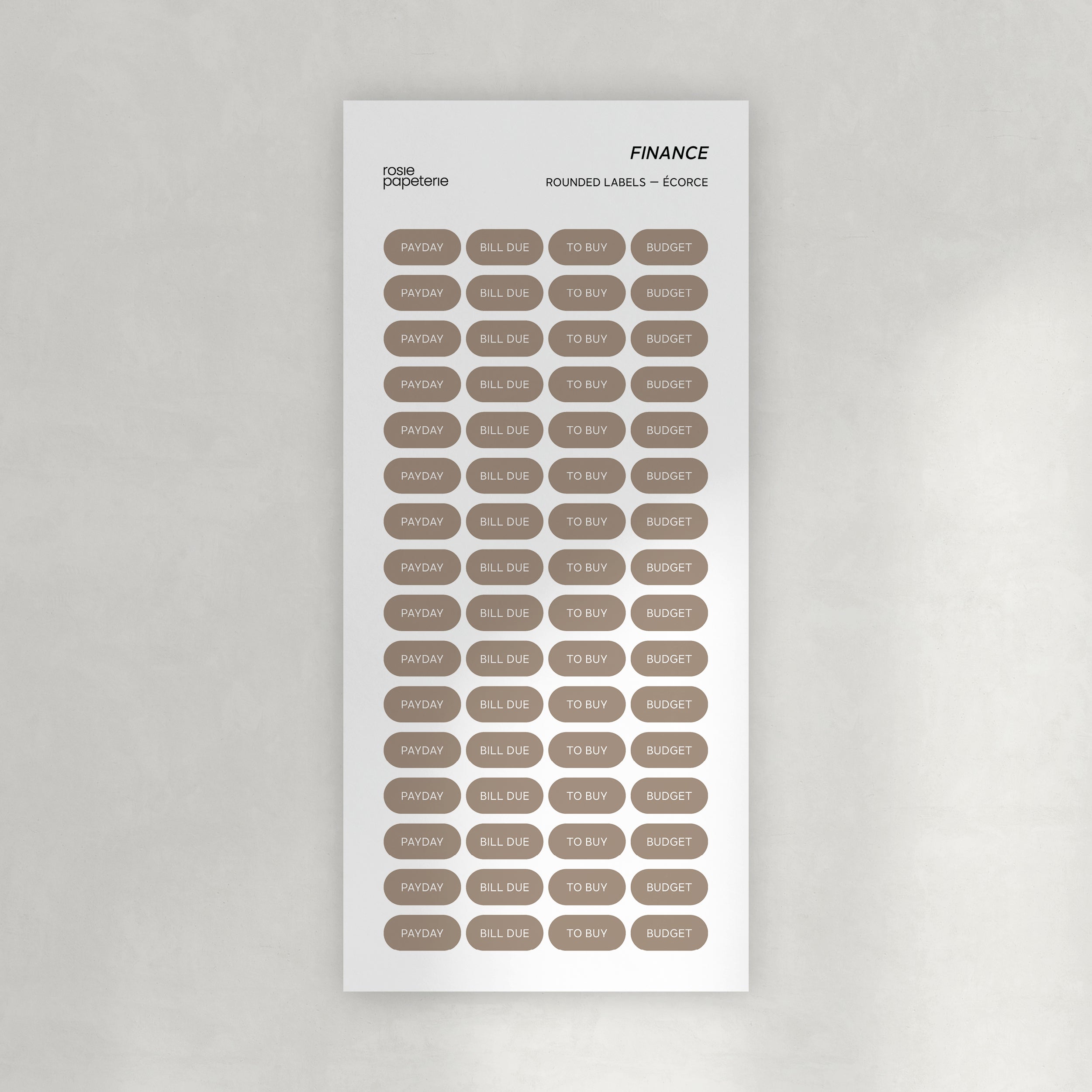 Finance Rounded Labels Stickers
